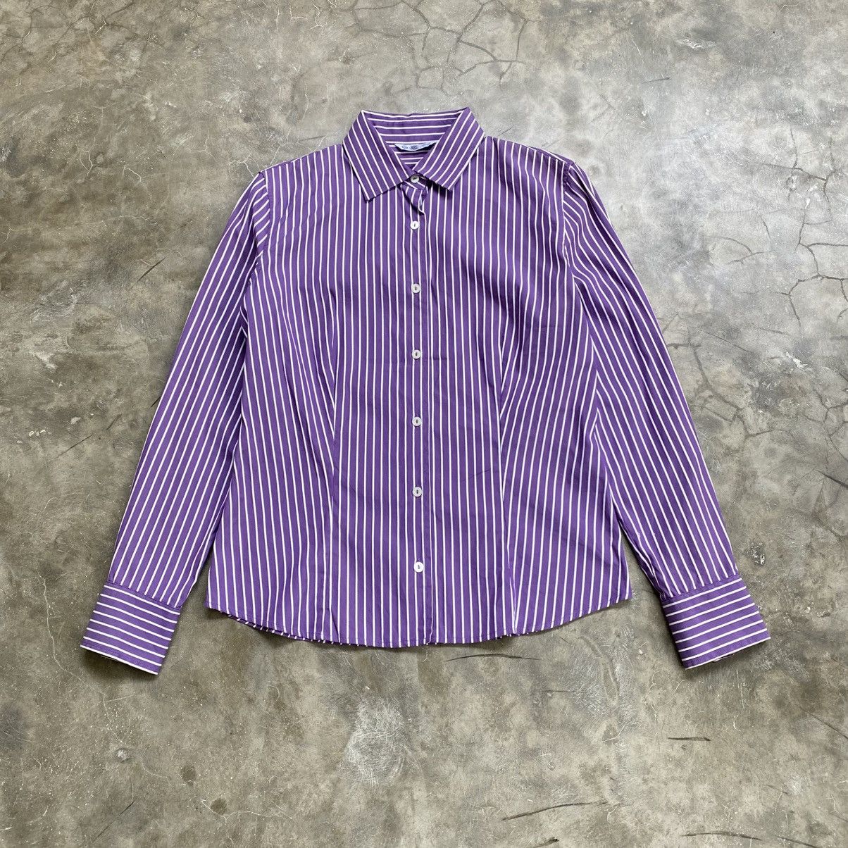 Loro Piana Loro Piana Stripe Purpel Button Ups Shirt Size S / US 4 / IT 40 - 1 Thumbnail
