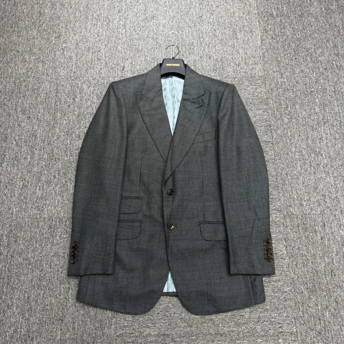 Gucci Black Patterned Formal Blazer Size US M / EU 48-50 / 2 - 1 Thumbnail