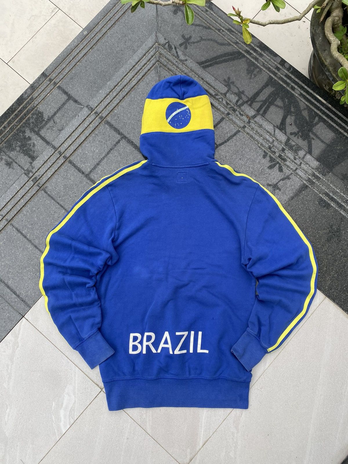 Adidas × Vintage 90’s ADIDAS THREE STRIPE BRAND RARE BRAZIL MULTI LOGO RETRO Size US M / EU 48-50 / 2 - 4 Thumbnail