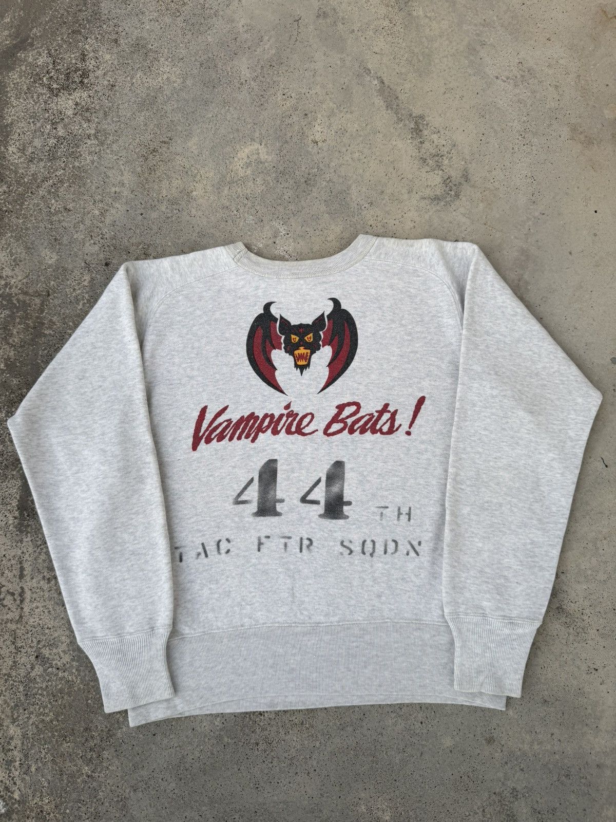 Buzz Rickson's Vintage Buzz Rickson Vampire Bats 44th TAC FTR SODN Crewneck Size US M / EU 48-50 / 2 - 1 Thumbnail