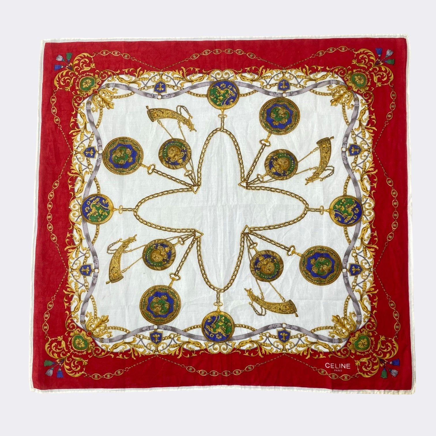 Celine Vintage Celine Handkerchief Neckerchief Bandana H154R Size ONE SIZE - 1 Thumbnail