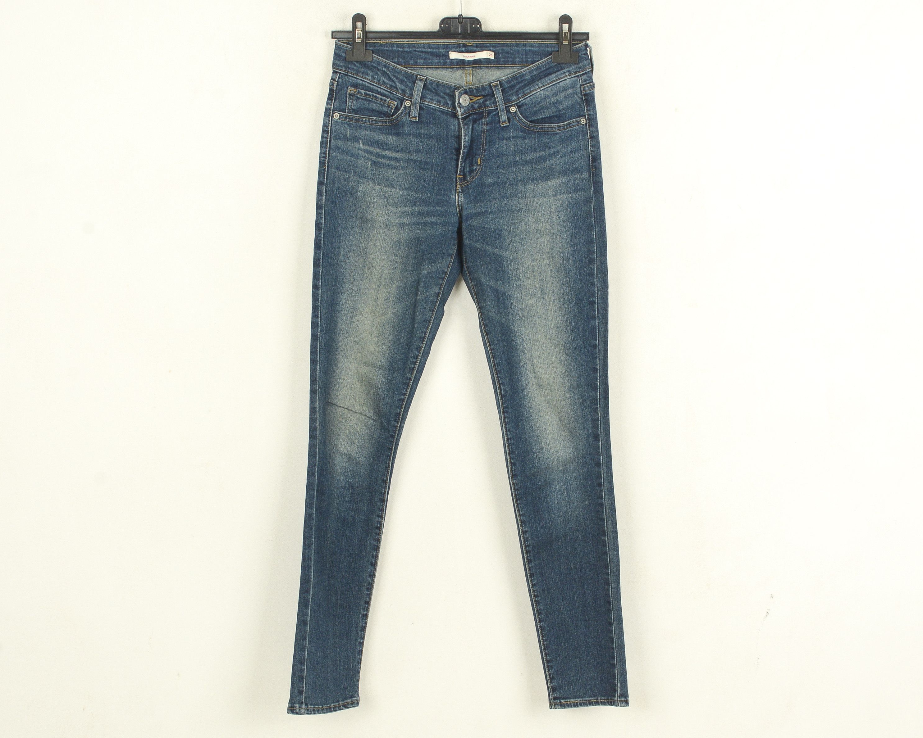 Levi's STRAUSS 711 Skinny Women W26 L32 Navy Low Rise Jeans Slim Size 26" / US 2 / IT 38 - 1 Thumbnail