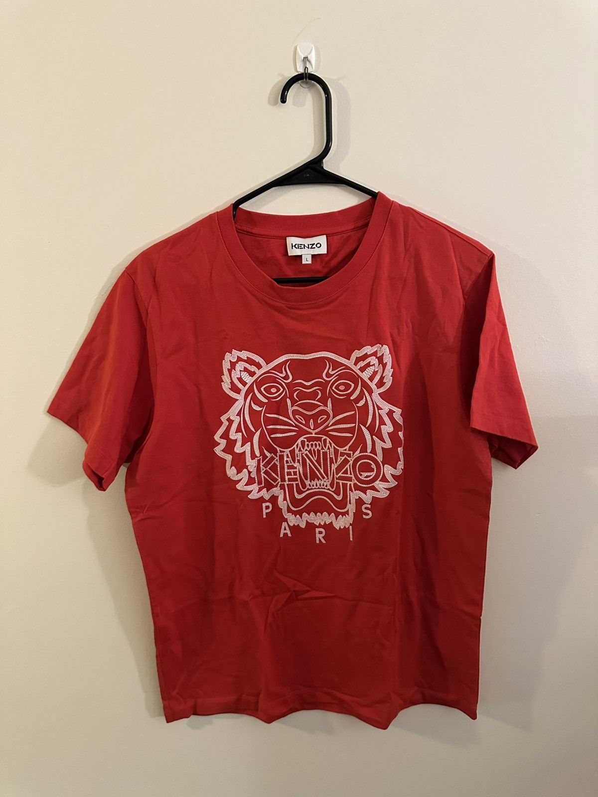 KENZO TIGER LOGO RED T SHIRT