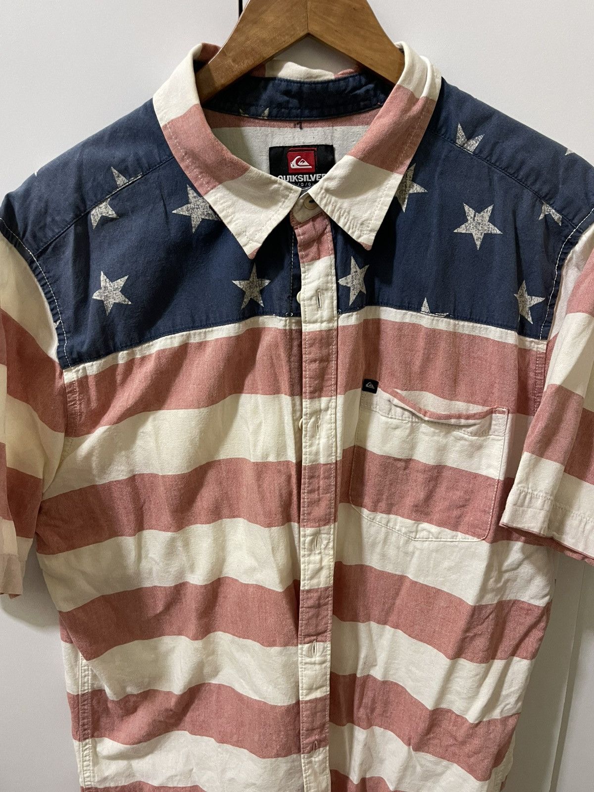 Quiksilver Rare Quiksilver American Flag Shirt Size US L / EU 52-54 / 3 - 2 Thumbnail