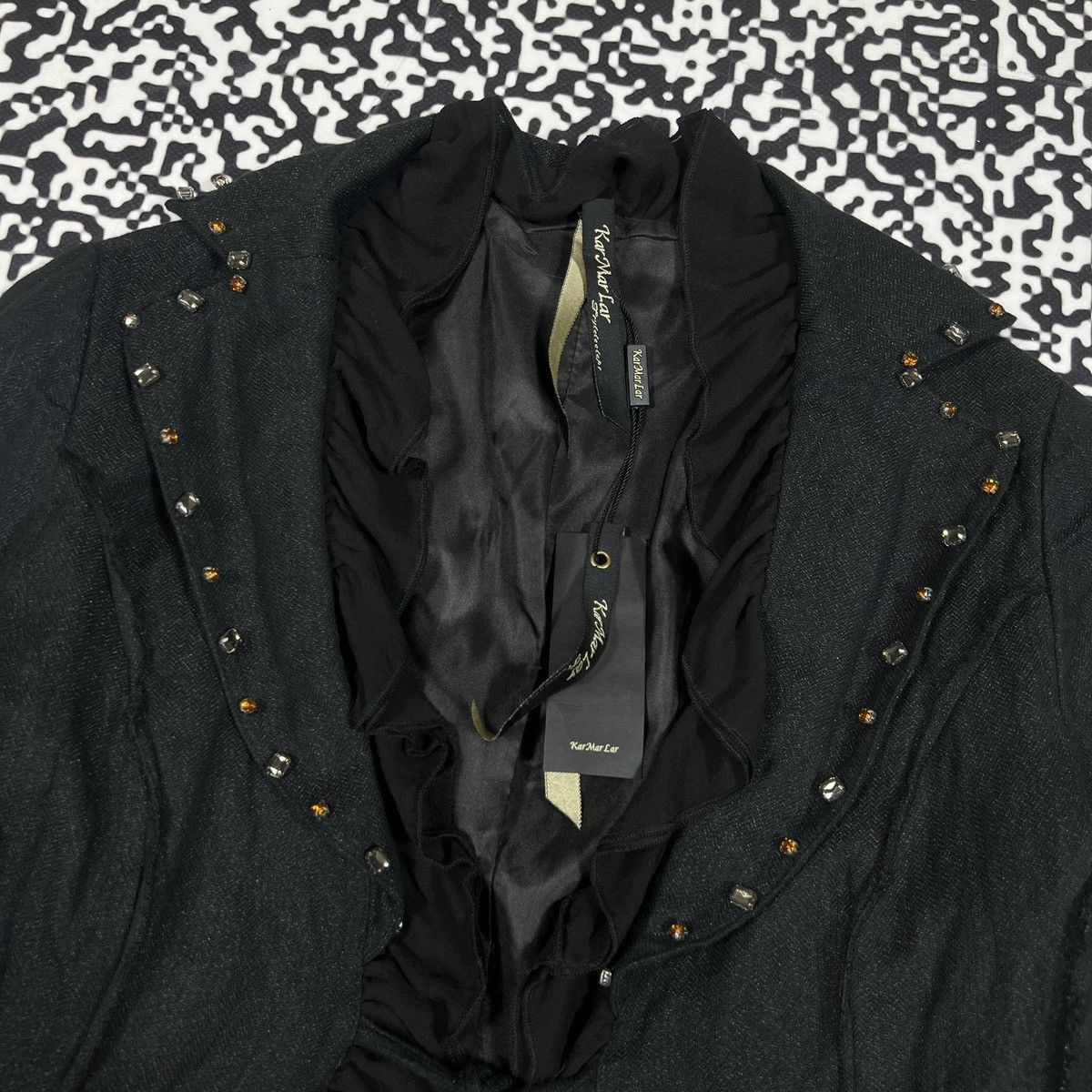 Japanese Brand Vintage Y2K Gothic Ruffle Trim Bolero Japanese Style Blazer Size M / US 6-8 / IT 42-44 - 12 Thumbnail