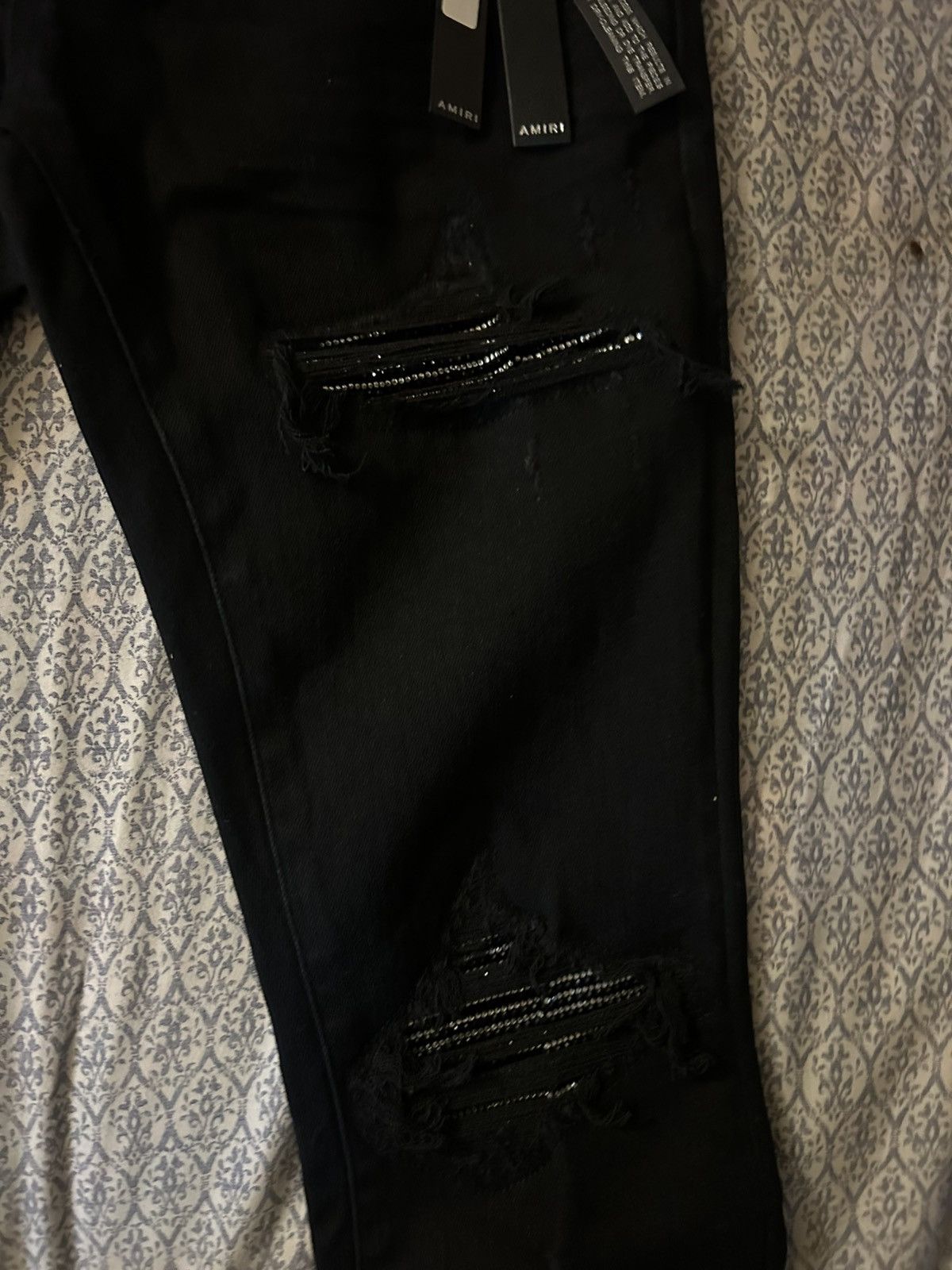 Amiri Black Crystal MX1 AMIRI Jeans Size US 31 - 2 Thumbnail