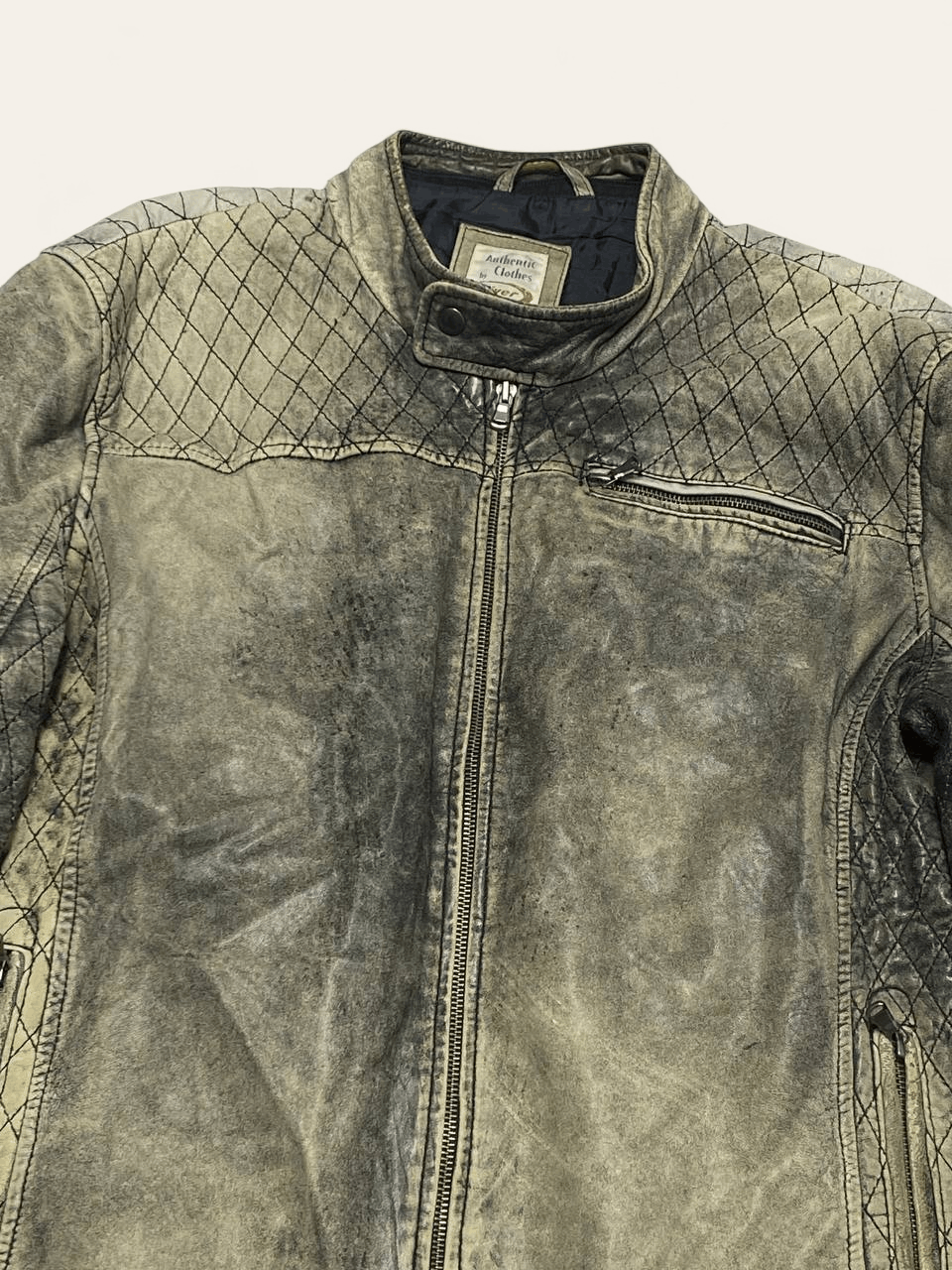 Vintage Vintage ECO SNAKE LEATHER Faded Distressed Jacket Y2k Size US XL / EU 56 / 4 - 2 Thumbnail