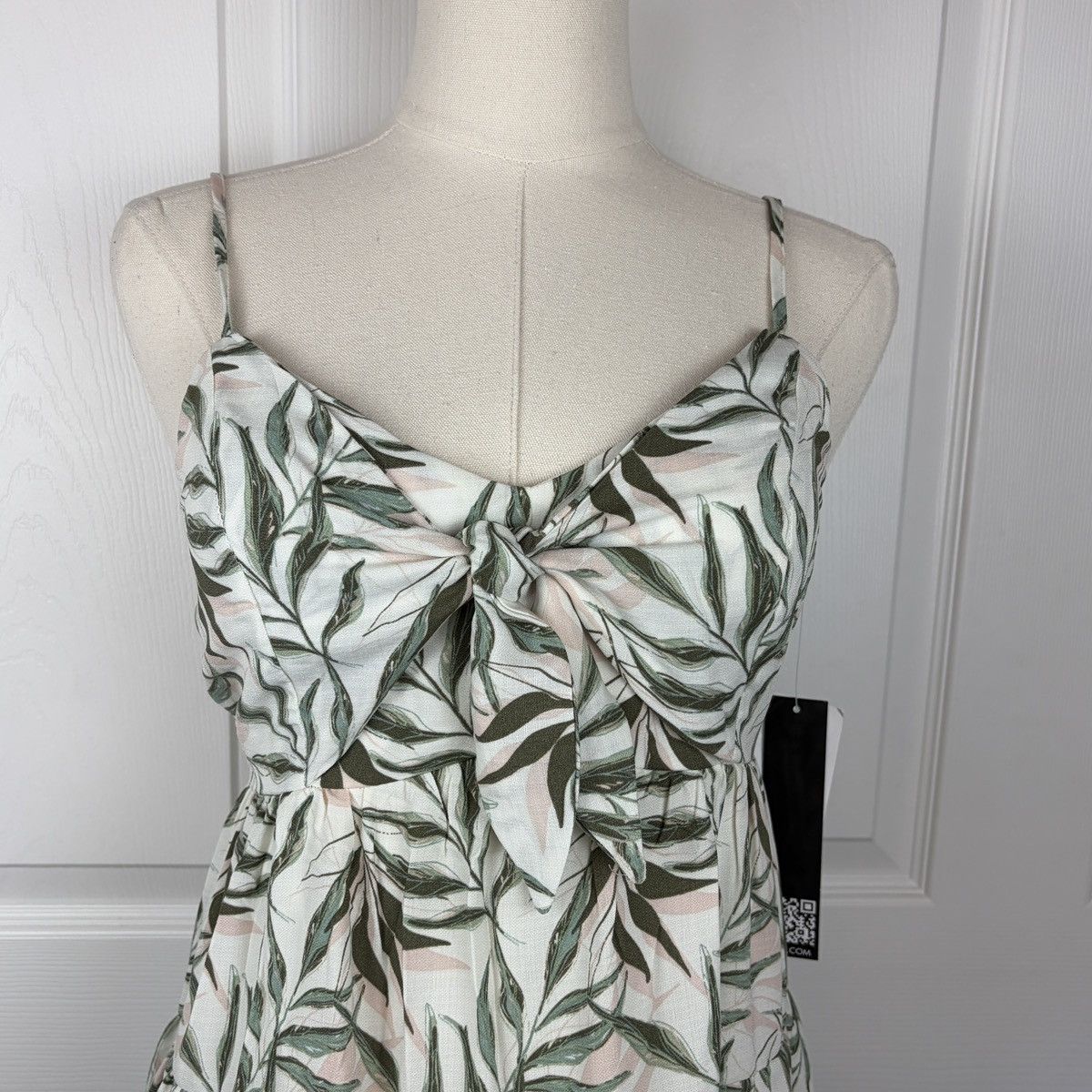Other Trixxi white green palm leaf tiered mini dress Size S / US 4 / IT 40 - 4 Thumbnail