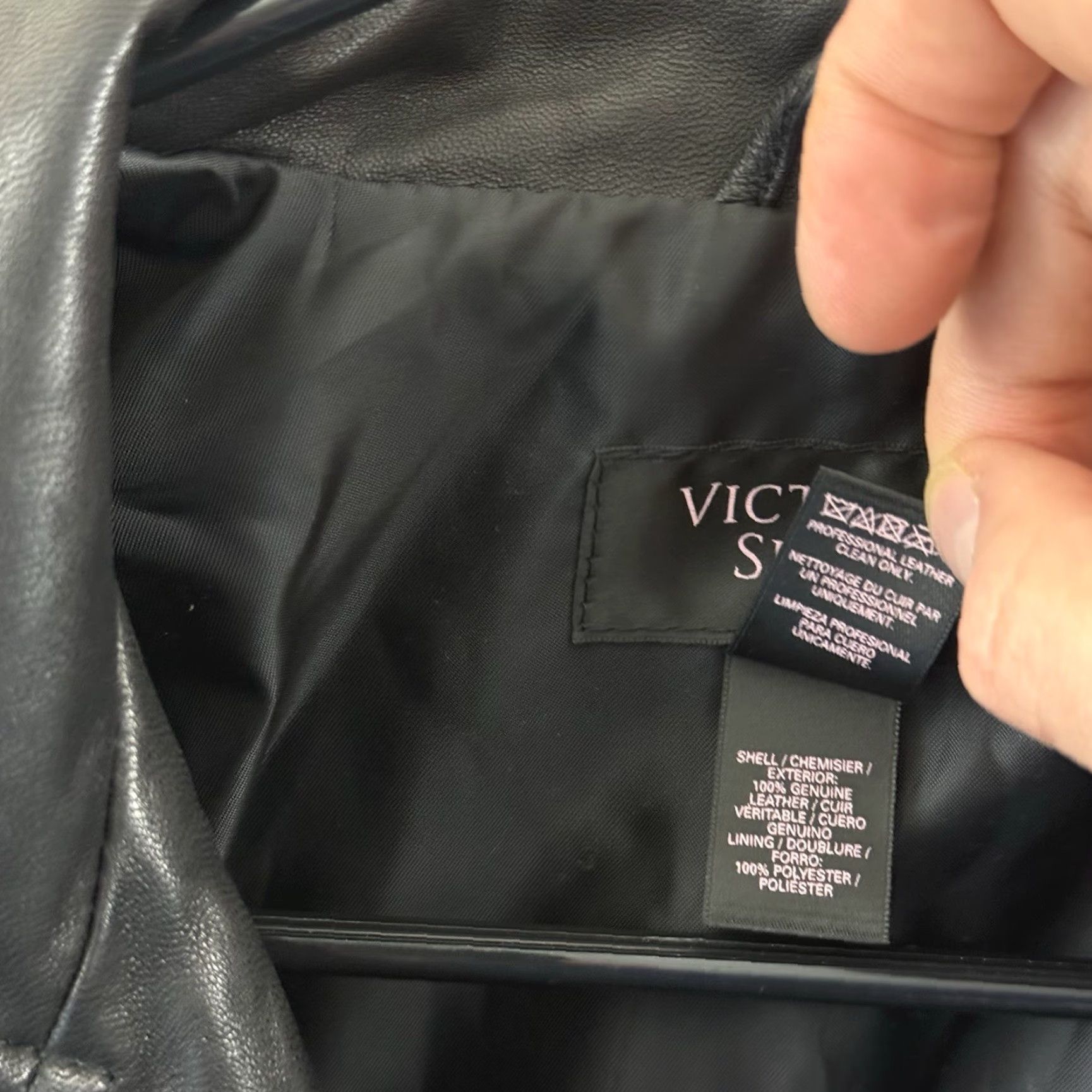 Victoria's Secret Victoria's Secret Jacket Womens XS Black Leather Moto Biker Grunge Punk Leather Jacket XS Black Victoria's Secret Womens Jacket Size XS / US 0-2 / IT 36-38 - 7 Thumbnail