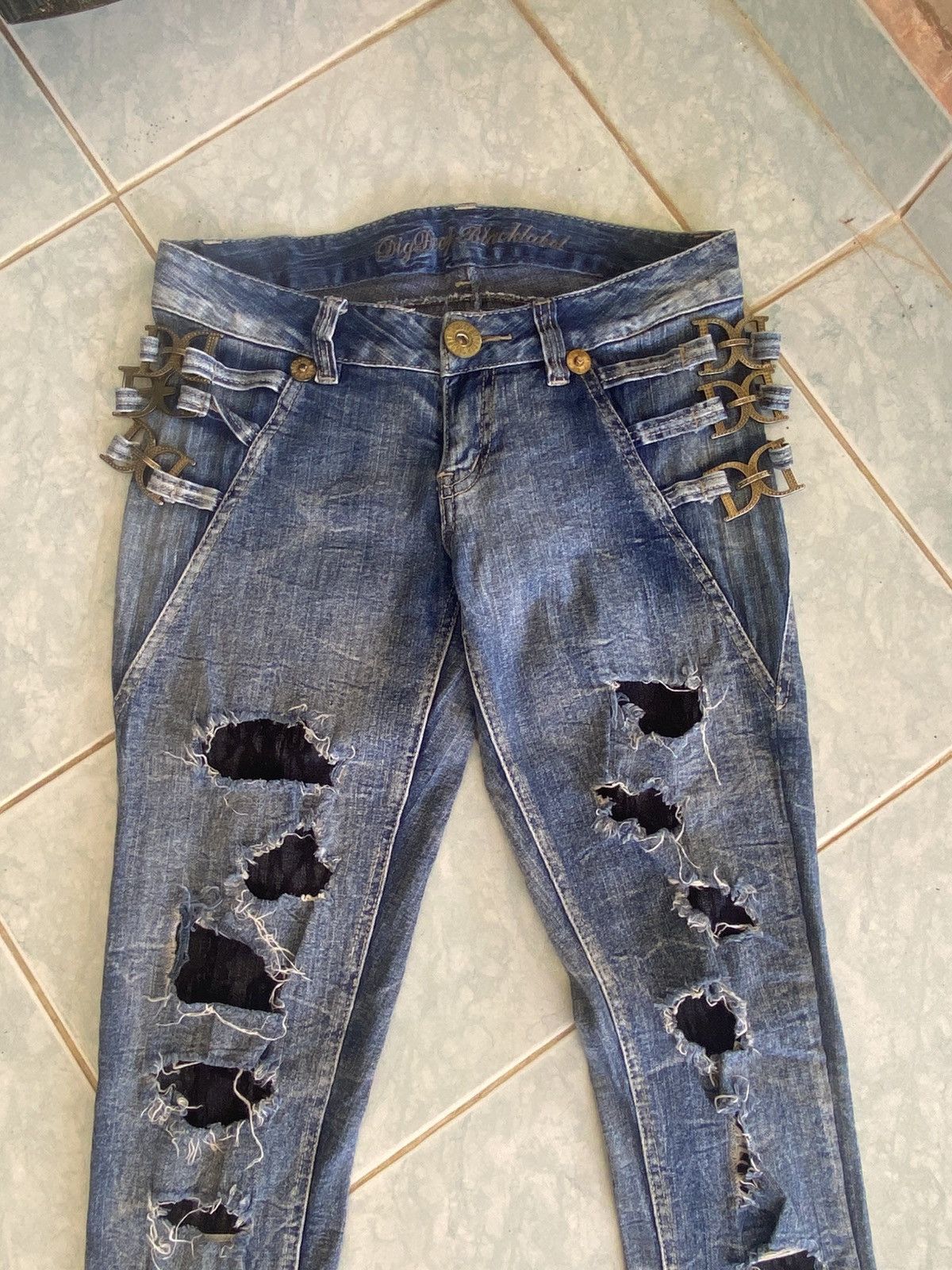 If Six Was Nine Dig Deef Distressed Punk Pants - look like hysteric glamour Size 31" - 5 Thumbnail