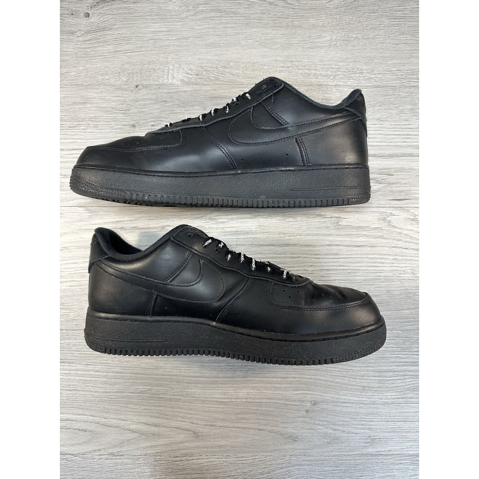 Nike Nike Air Force 1 Low x Supreme Box Logo - Black - Size 12 Size US 12 / EU 45 - 3 Thumbnail