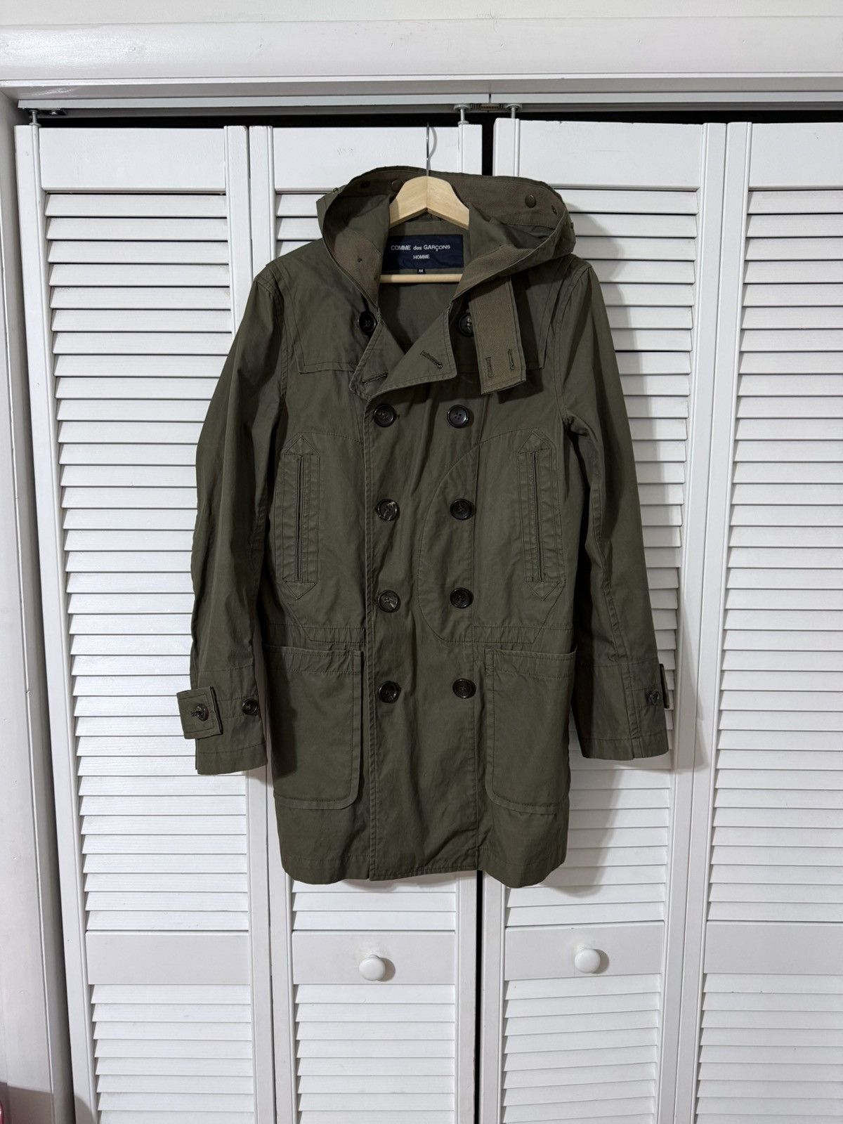 Comme des Garcons Homme AW16 Hooded Military Coat