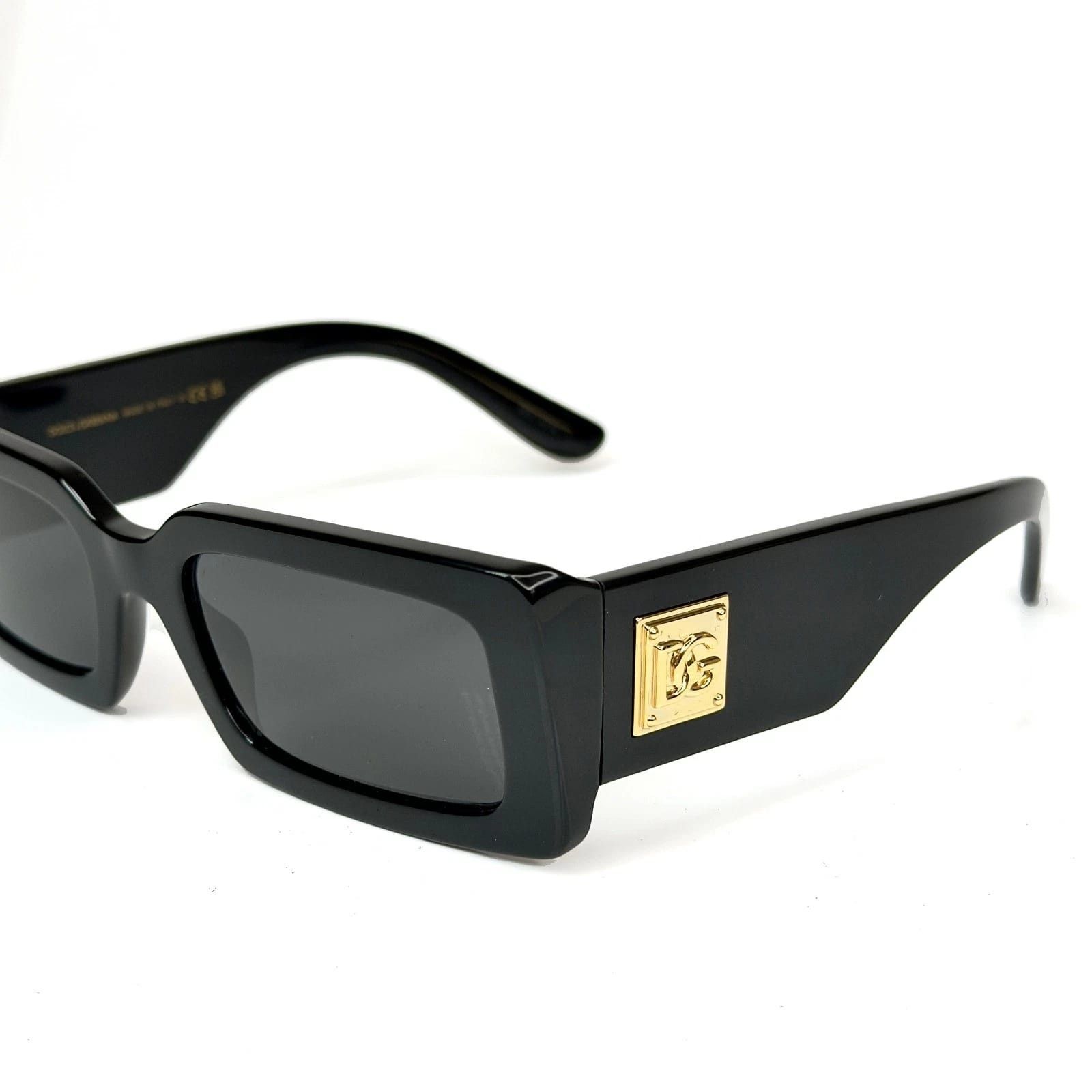 Dolce & Gabbana DOLCE & GABBANA 4416 Black Geometric Narrow Sunglass DG4416 Size ONE SIZE - 7 Thumbnail