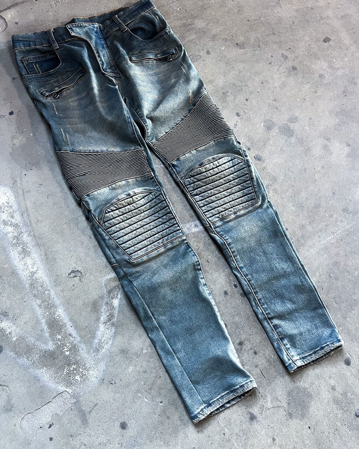 Balmain S/S14 REINFORCED BIKER DENIM Size US 31 - 3 Thumbnail