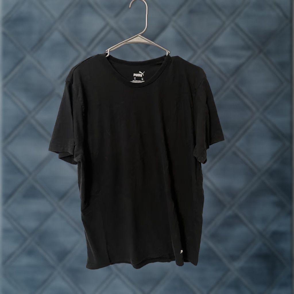 Puma Puma Logo Puma Men T-Shirt XL Black Logo Solid Regular Crew Neck Shirt Mens XL Black Logo Puma Size US XL / EU 56 / 4 - 1 Thumbnail