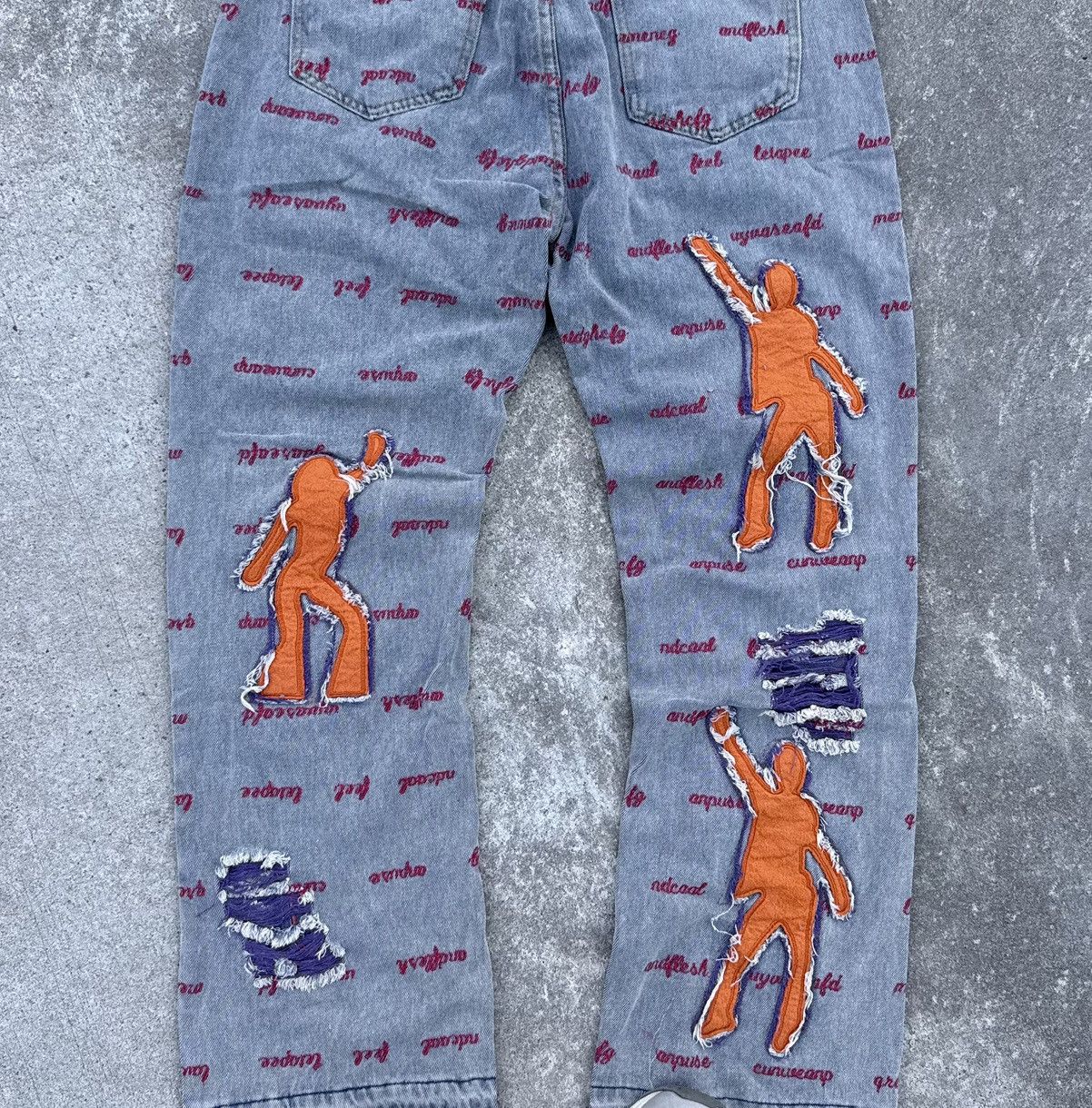 Vintage Vintage Y2K avantgarde streetwear affliction track jeans Size US 34 / EU 50 - 10 Thumbnail