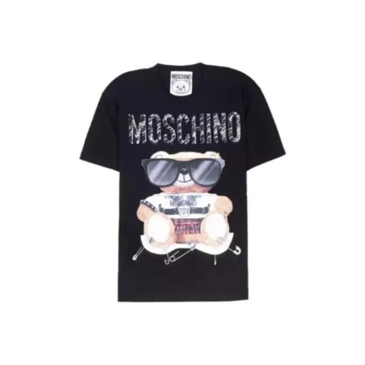 Moschino Moschino Black Logo Print T-Shirt for Women 0079 Size XL / US 12-14 / IT 48-50 - 1 Thumbnail