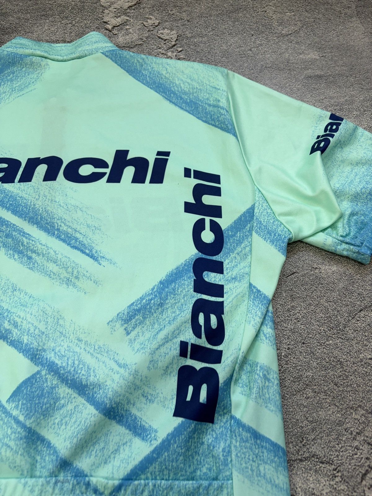 Vintage Vintage Santini Bianchi Cycling Jersey Celeste Italy XXL Size US XXL / EU 58 / 5 - 5 Thumbnail