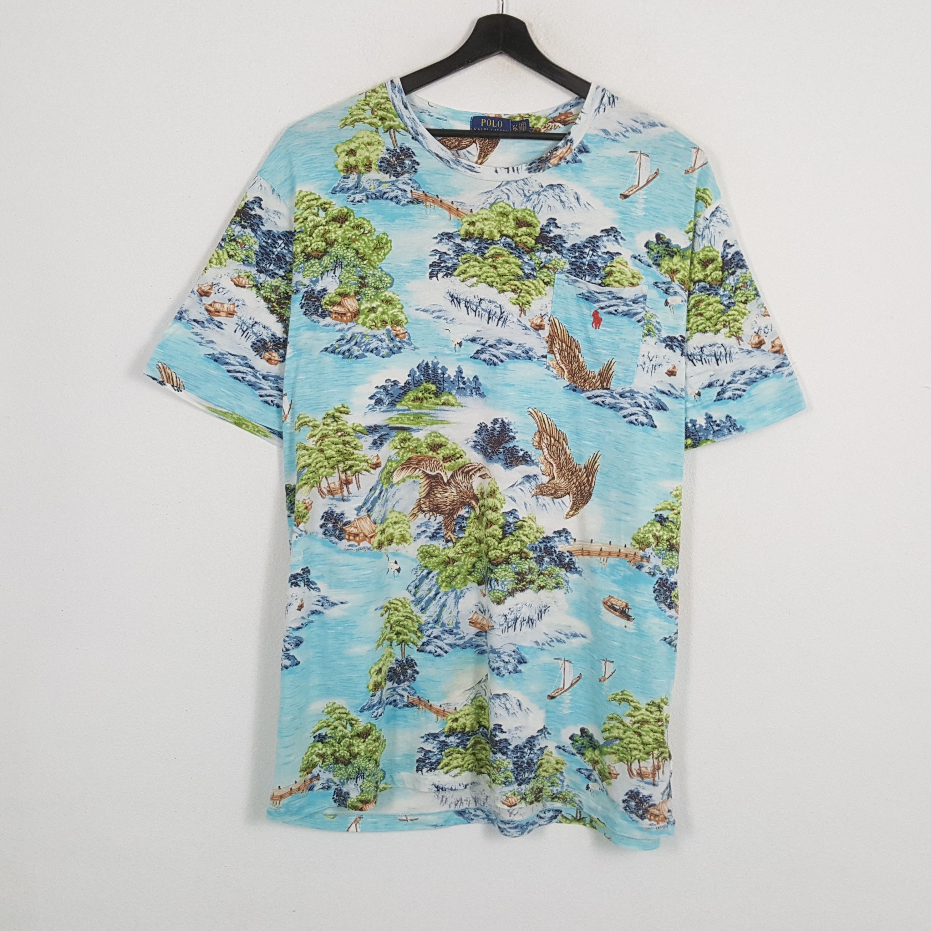 Polo Ralph Lauren × Vintage POLO RALPH LAUREN Summer Holiday Style Tshirt Size US XXL / EU 58 / 5 - 1 Thumbnail