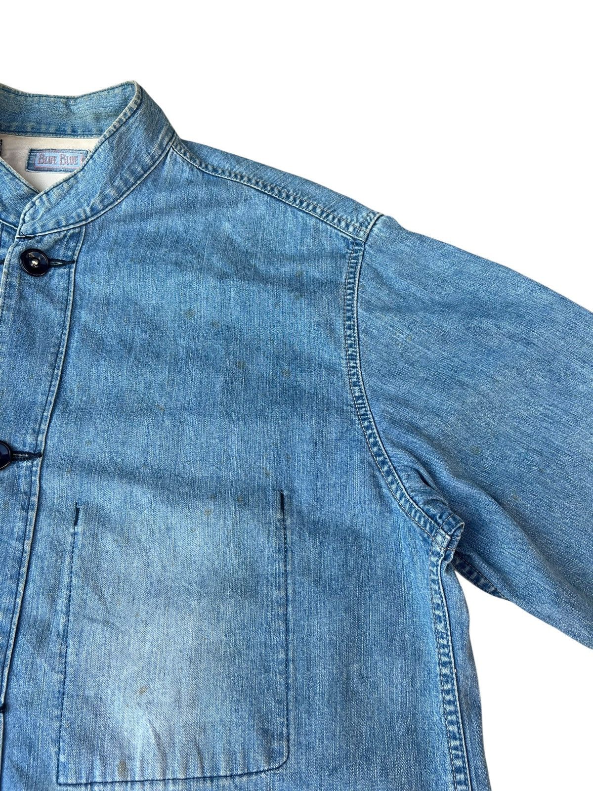 Blue Blue Japan Vintage Blue Blue Japan Dirty Mud Stains Denim Jacket Size US L / EU 52-54 / 3 - 11 Thumbnail