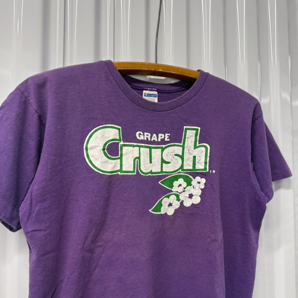 Champion × Vintage Vintage 70s Champion Blue Bar Grape Crush Faded Tee Size US S / EU 44-46 / 1 - 1 Thumbnail