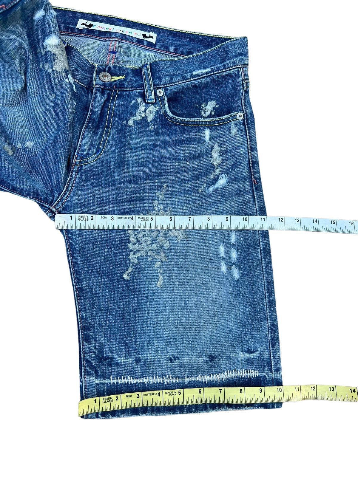 Tsumori Chisato Tsumori Chisato Distressed Denim Painter Short Pant Size US 30 / EU 46 - 4 Thumbnail