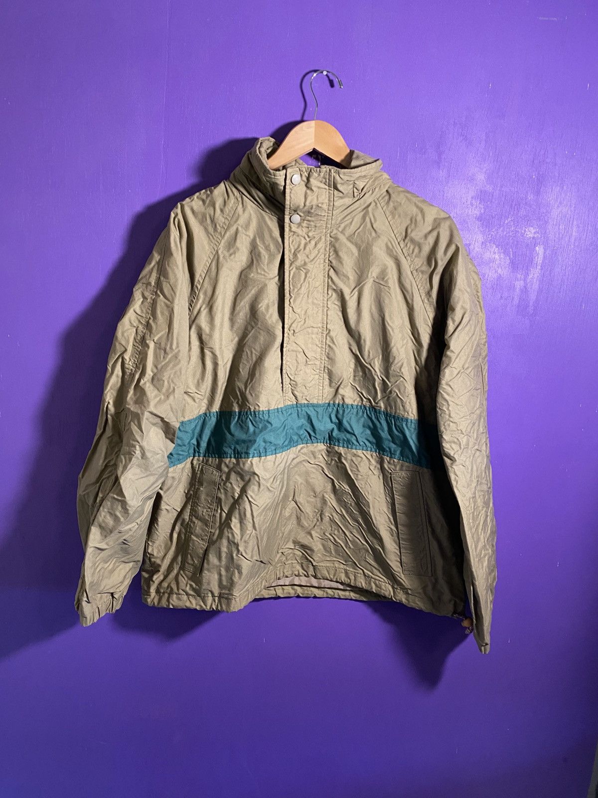 Eddie Bauer Vintage 90s Eddie Bauer half zip hooded jacket Size US L / EU 52-54 / 3 - 1 Thumbnail