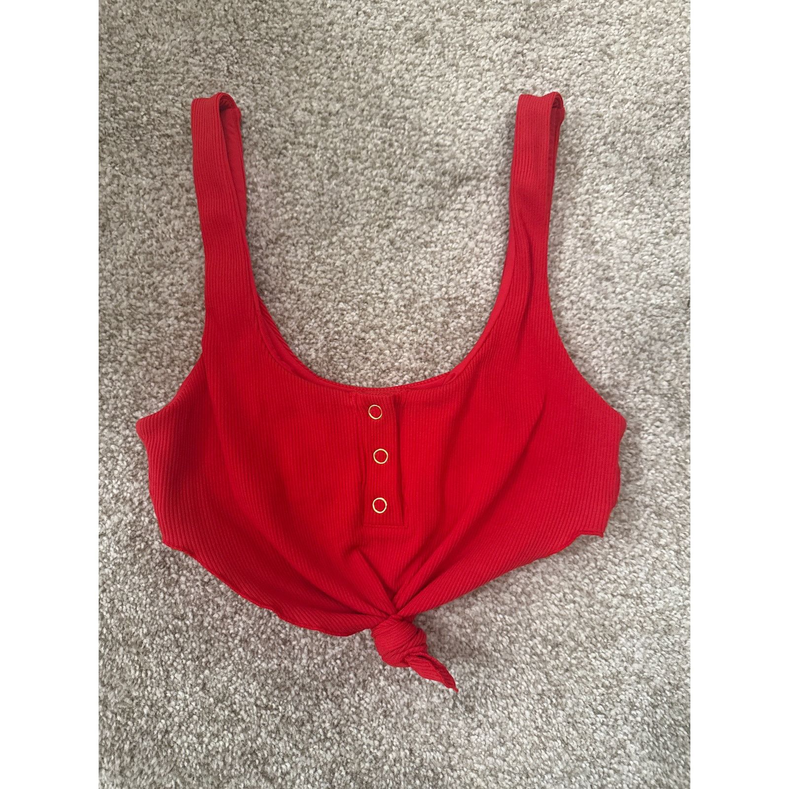 REVOLVE Beach Bunny Red Tide Knot Snap Buttons Bralette Bikini Top,S Size S / US 4 / IT 40 - 5 Thumbnail