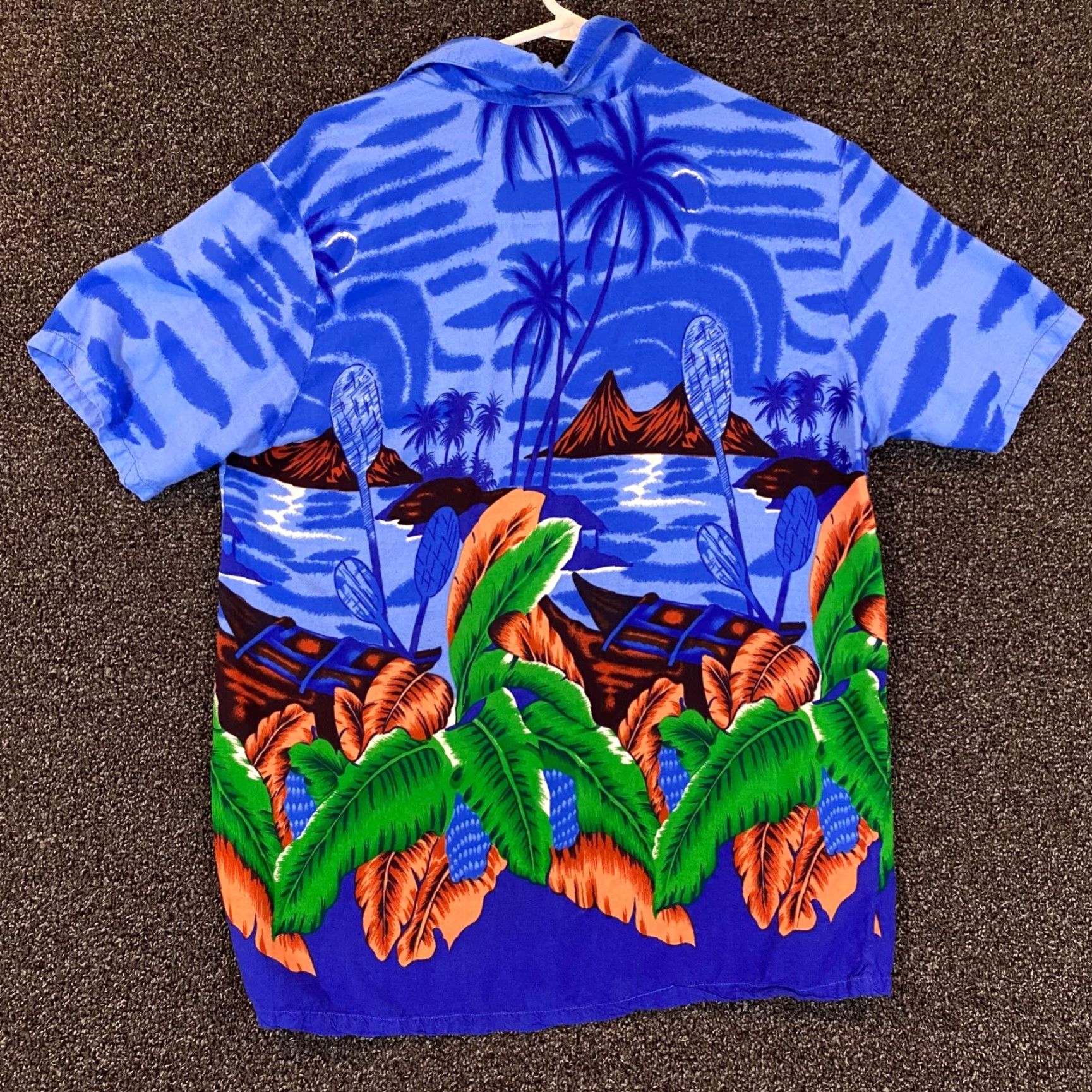 Vintage VINTAGE Hawaiian Shirt Mens Medium Blue Floral Button-Up Top Short Sleeve Casual Shirt Size US M / EU 48-50 / 2 - 7 Thumbnail