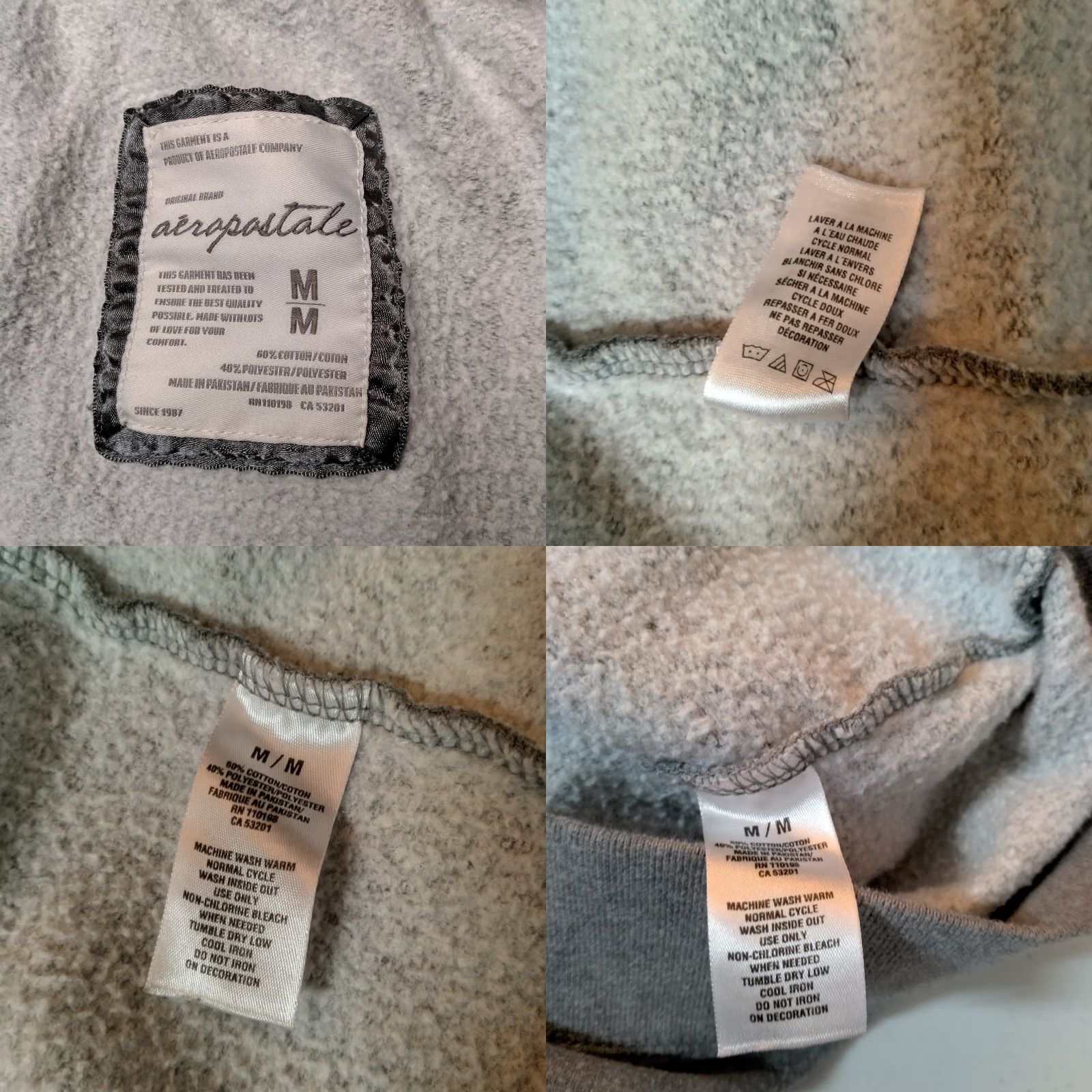 Vintage Aéropostale Sweatshirt M Slim Gray Full Zip Embroidered High Neck AERO Sporty Athleisure Women Size M / US 6-8 / IT 42-44 - 8 Thumbnail