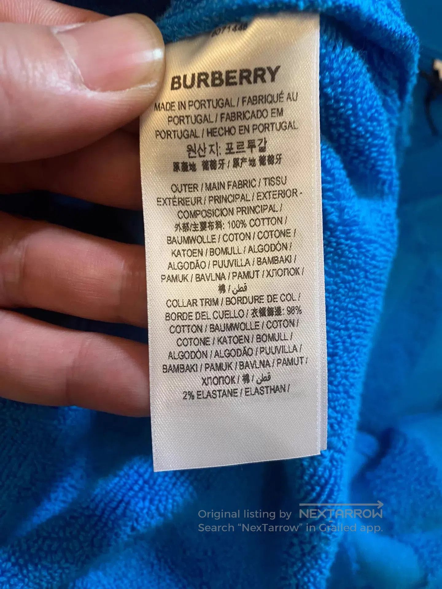 Burberry Blue Textured Check Short. Size US S / EU 44-46 / 1 - 9 Thumbnail