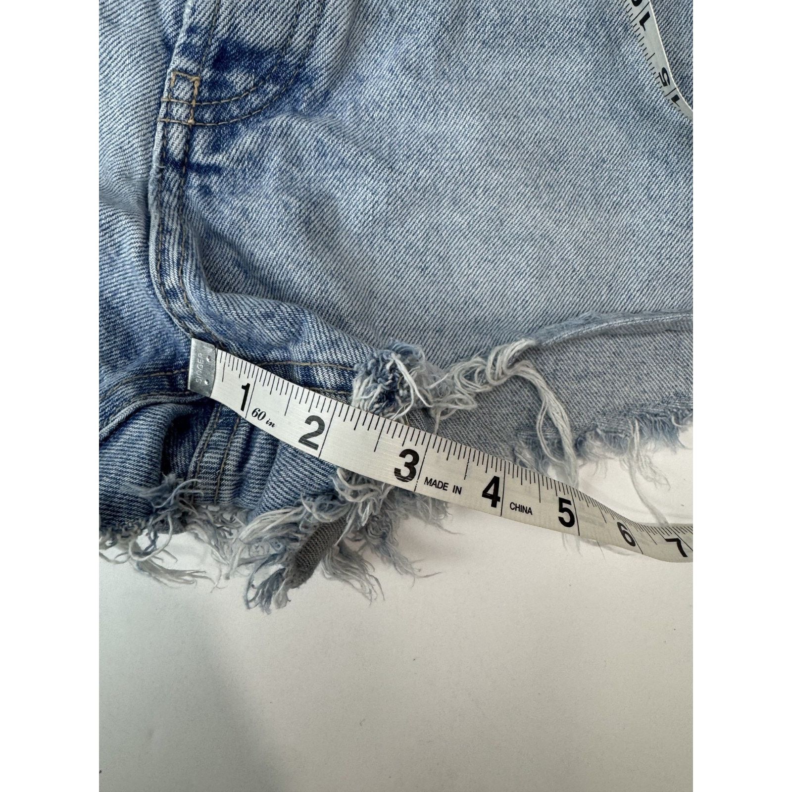 Zara Zara Cut-Off Shorts Grunge Beach High Rise Blue 3" Women's 4 Size 27" / US 4 / IT 40 - 5 Thumbnail