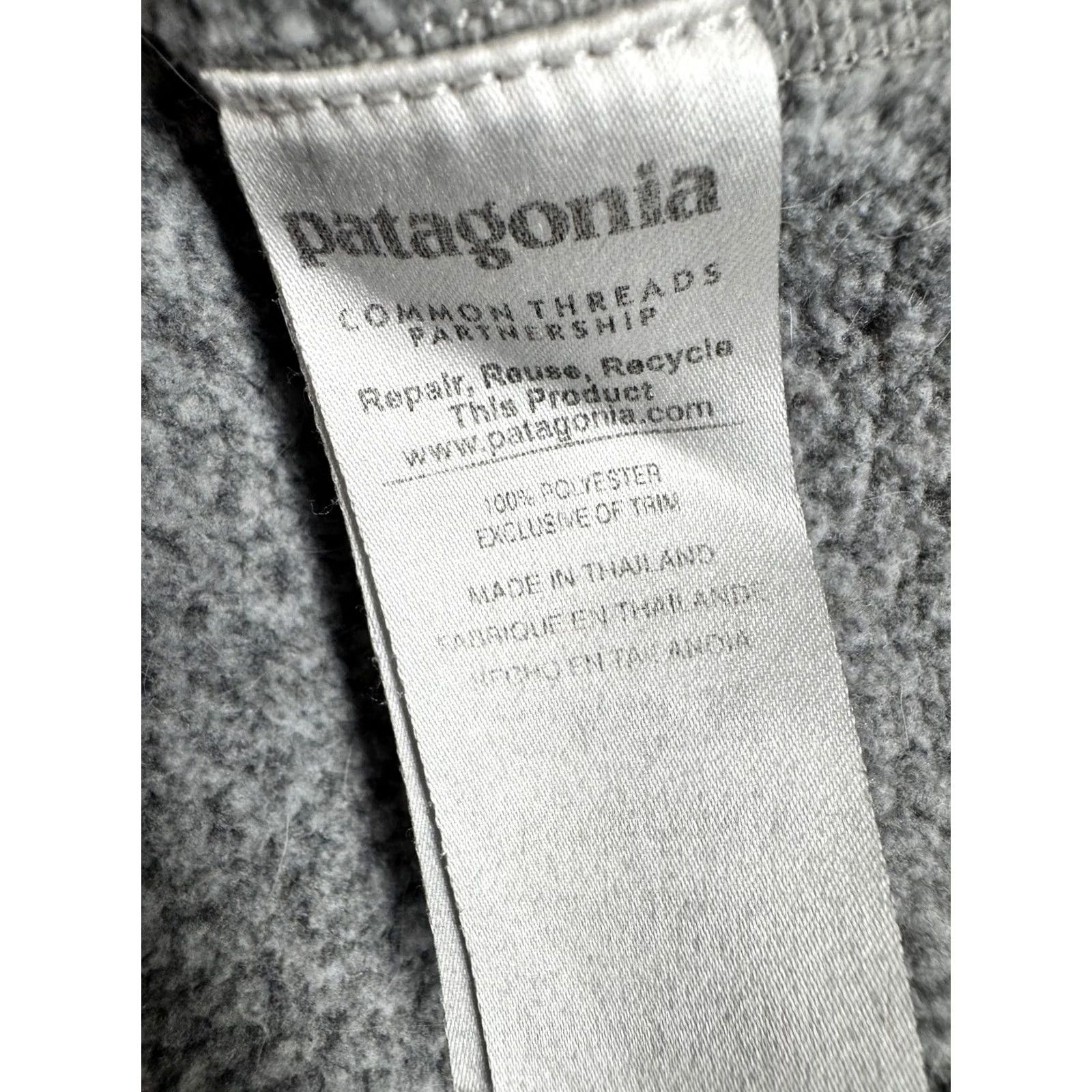 Patagonia VINTAGE Patagonia Better Sweater 1/4 Zip Fleece Jacket Heather Gray XS Women Size XS / US 0-2 / IT 36-38 - 6 Thumbnail