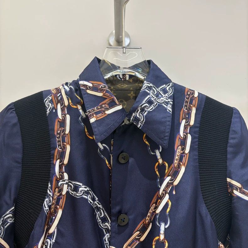 Louis Vuitton Louis Vuitton Contrasting Mulberry Silk Old-print Chain Re Size XS / US 0-2 / IT 36-38 - 6 Thumbnail
