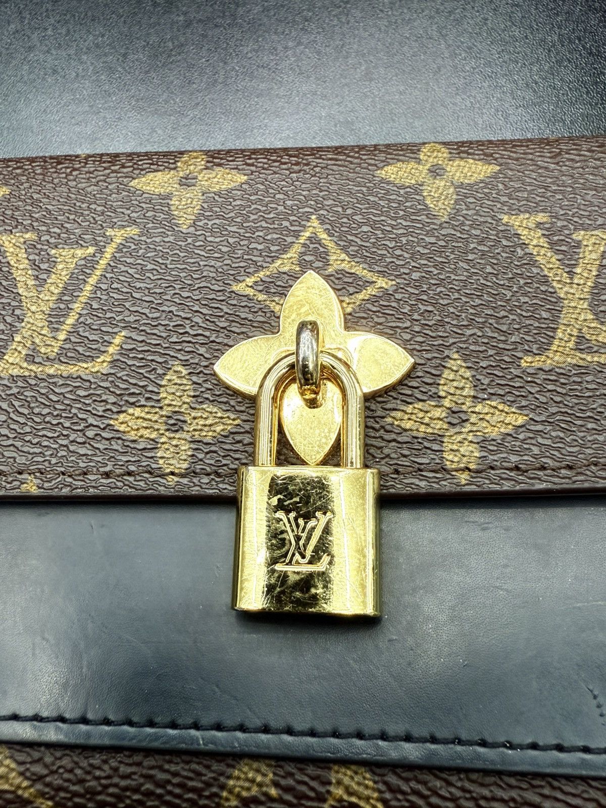 Louis Vuitton Louis Vuitton Monogram Brown Flap Wallet Clutch Gold Lock Size ONE SIZE - 8 Thumbnail