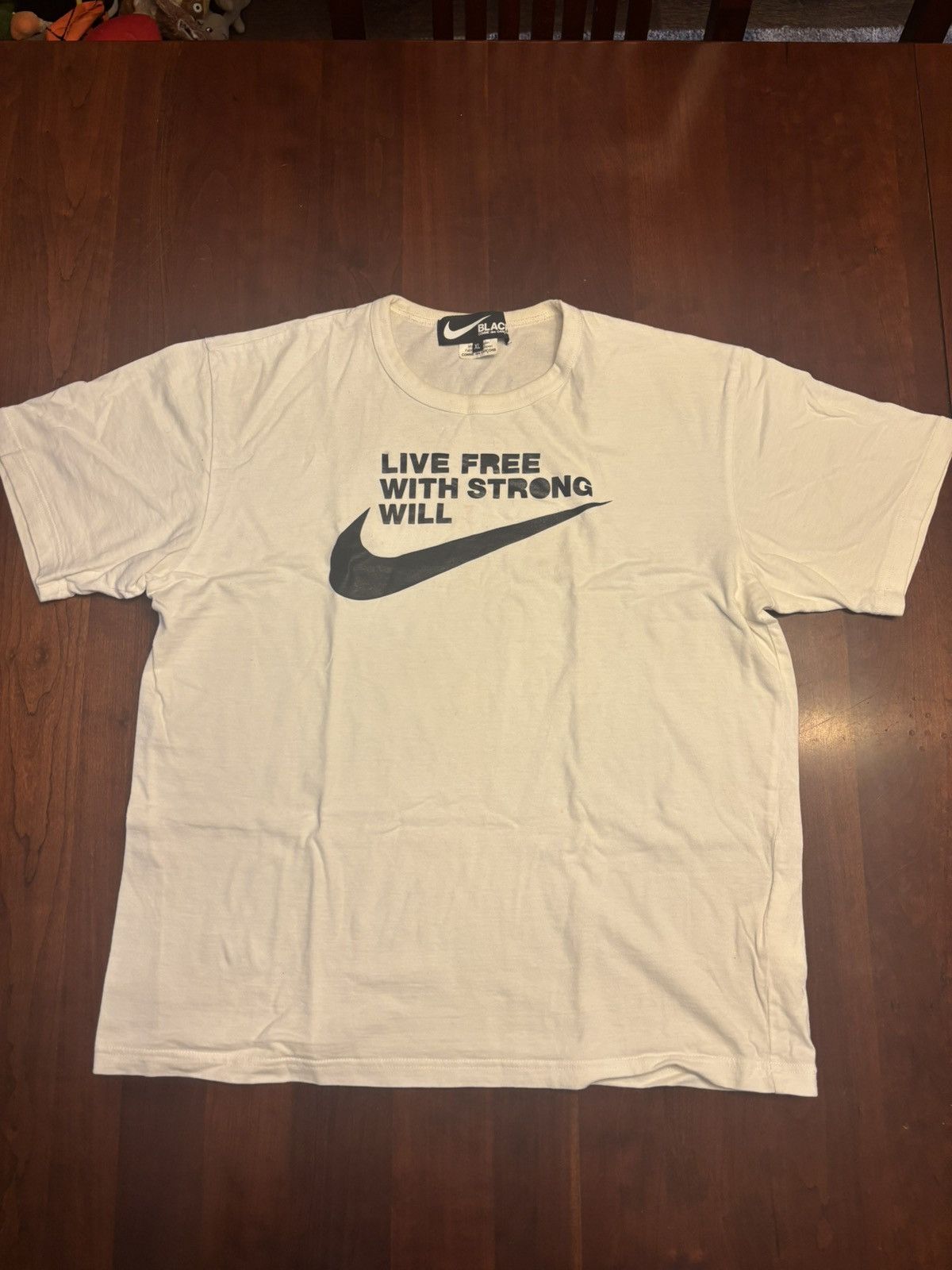 Comme des Garcons Black BLACK Comme des Garcons Nike Live Free T-Shirt (White) Size US M / EU 48-50 / 2 - 1 Thumbnail