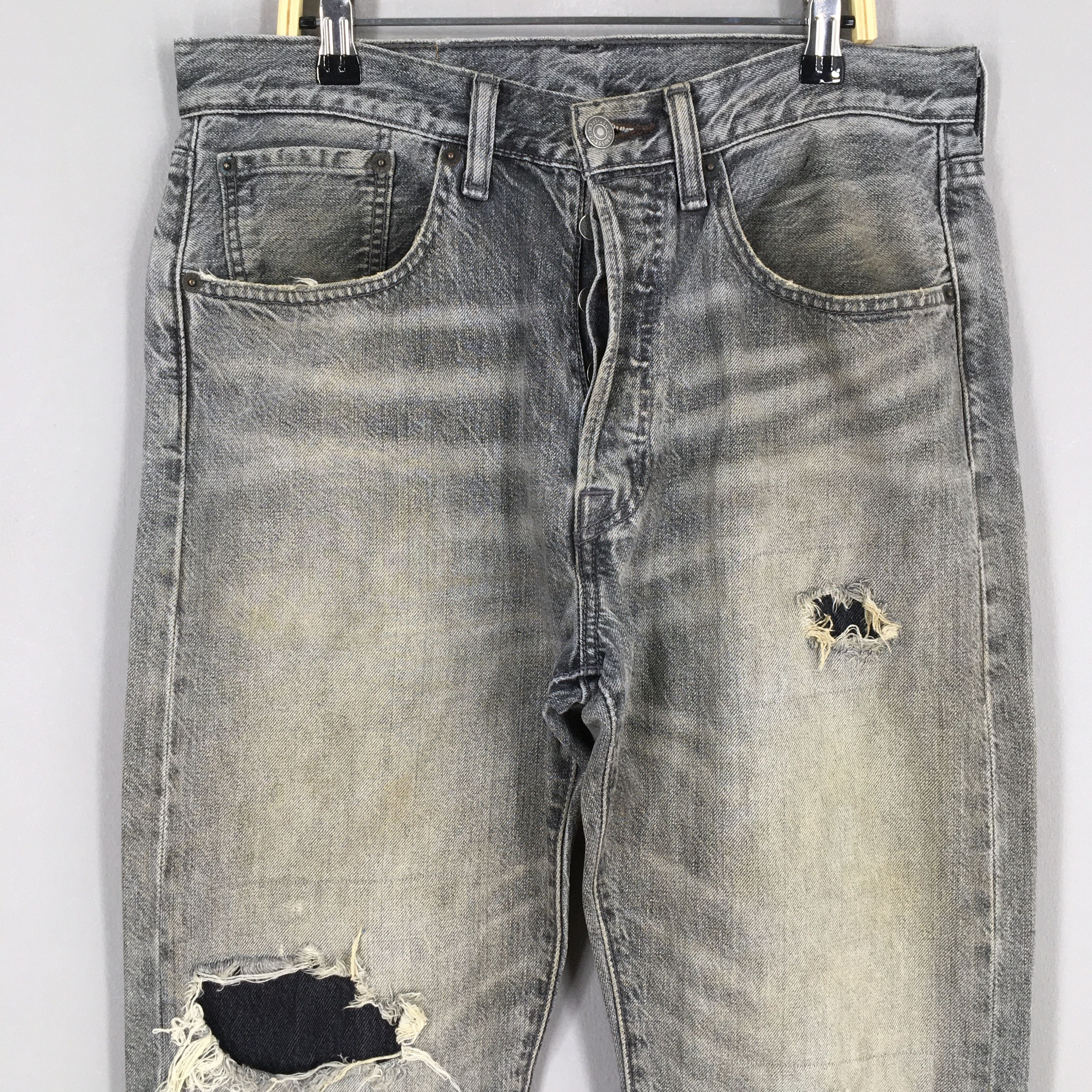Levi's Size 30x30 Vintage Y2K Levi's 501 Faded Black Jeans S702 Size US 30 / EU 46 - 2 Thumbnail
