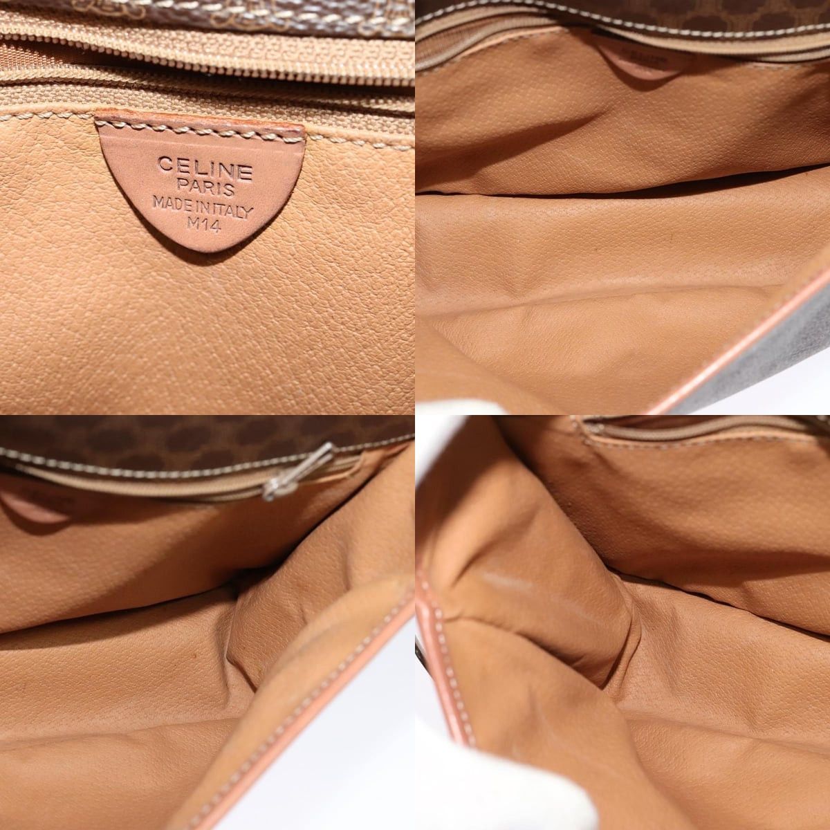 Celine CELINE Macadam Canvas Shoulder Bag Pvc Leather Brown Gold Size ONE SIZE - 12 Thumbnail