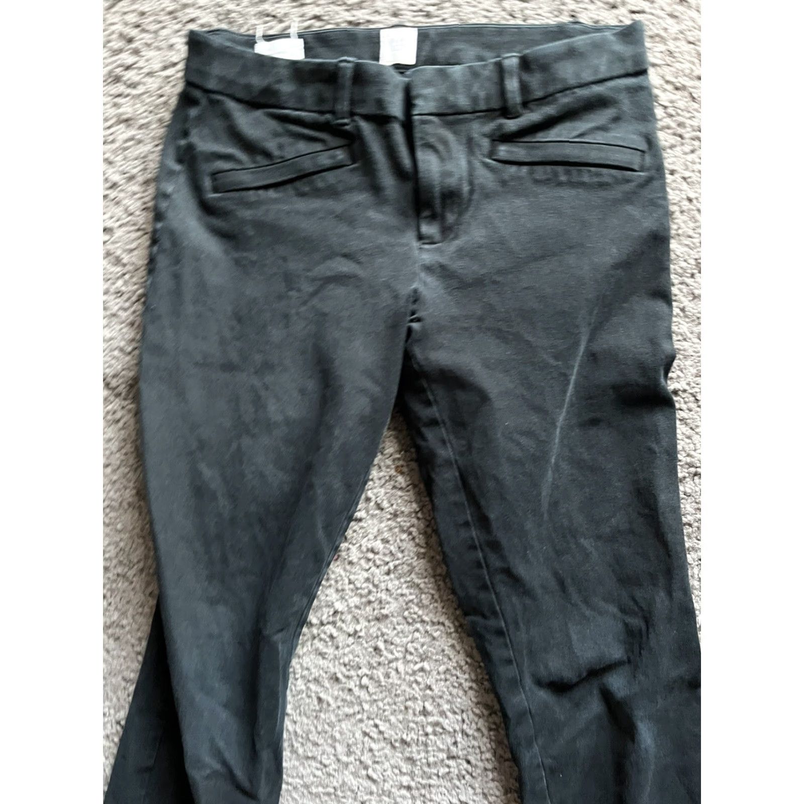 Gap GAP Dress Pants - Skinny Ankle Black Cotton Blend 4R Regular Size 4 Womens Stretch Front Flat Vintage- No (Note: adapt to given constraints) Size 27" / US 4 / IT 40 - 2 Thumbnail