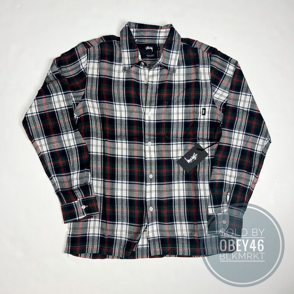 Stussy New Stussy Standard Plaid Flannel Shirt Button Up Size S Grailed