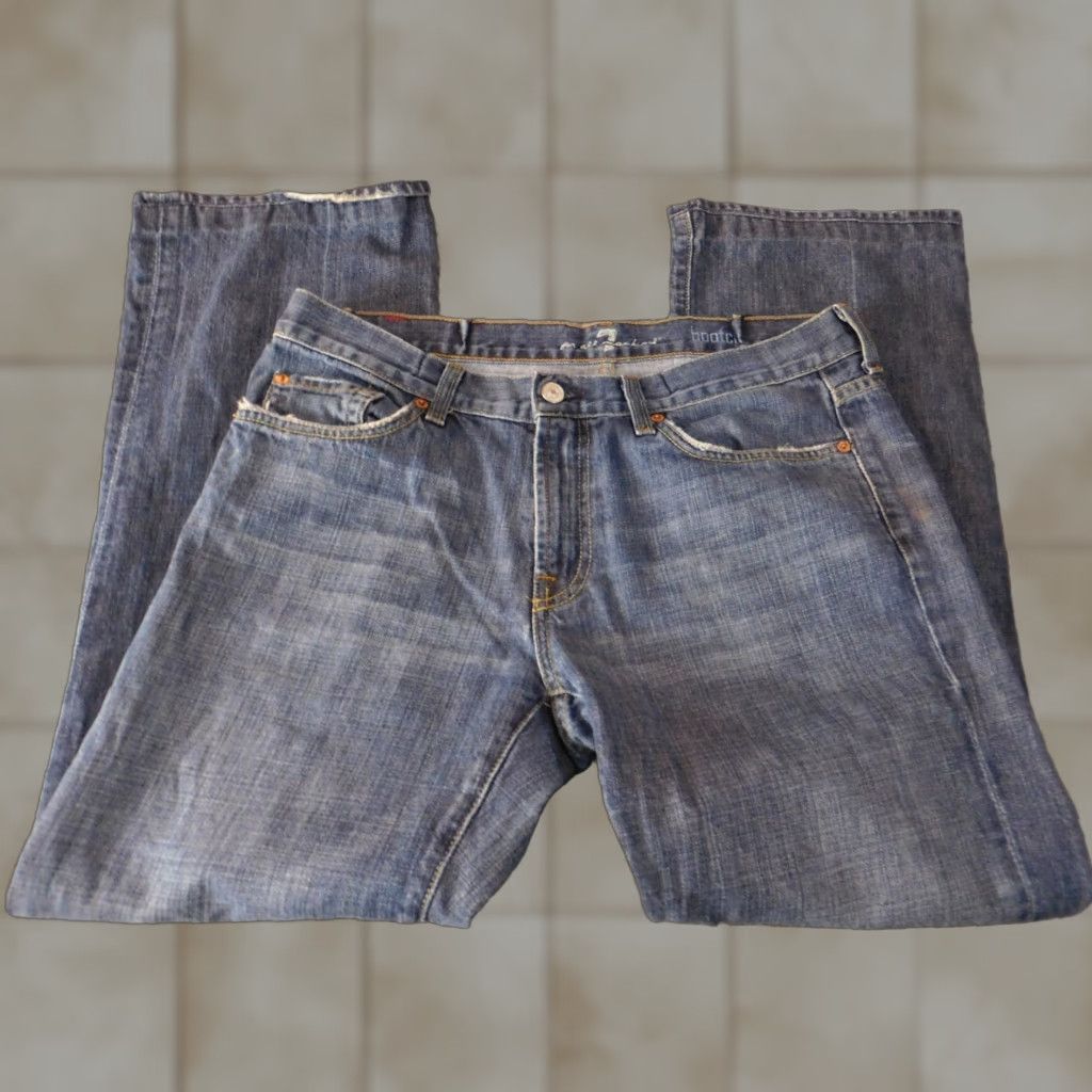 7 For All Mankind 7 For All Mankind Jeans Mens 33x28 Blue Denim Straight Regular Vintage? No (Note: Vintage: No) Size US 33 - 1 Thumbnail