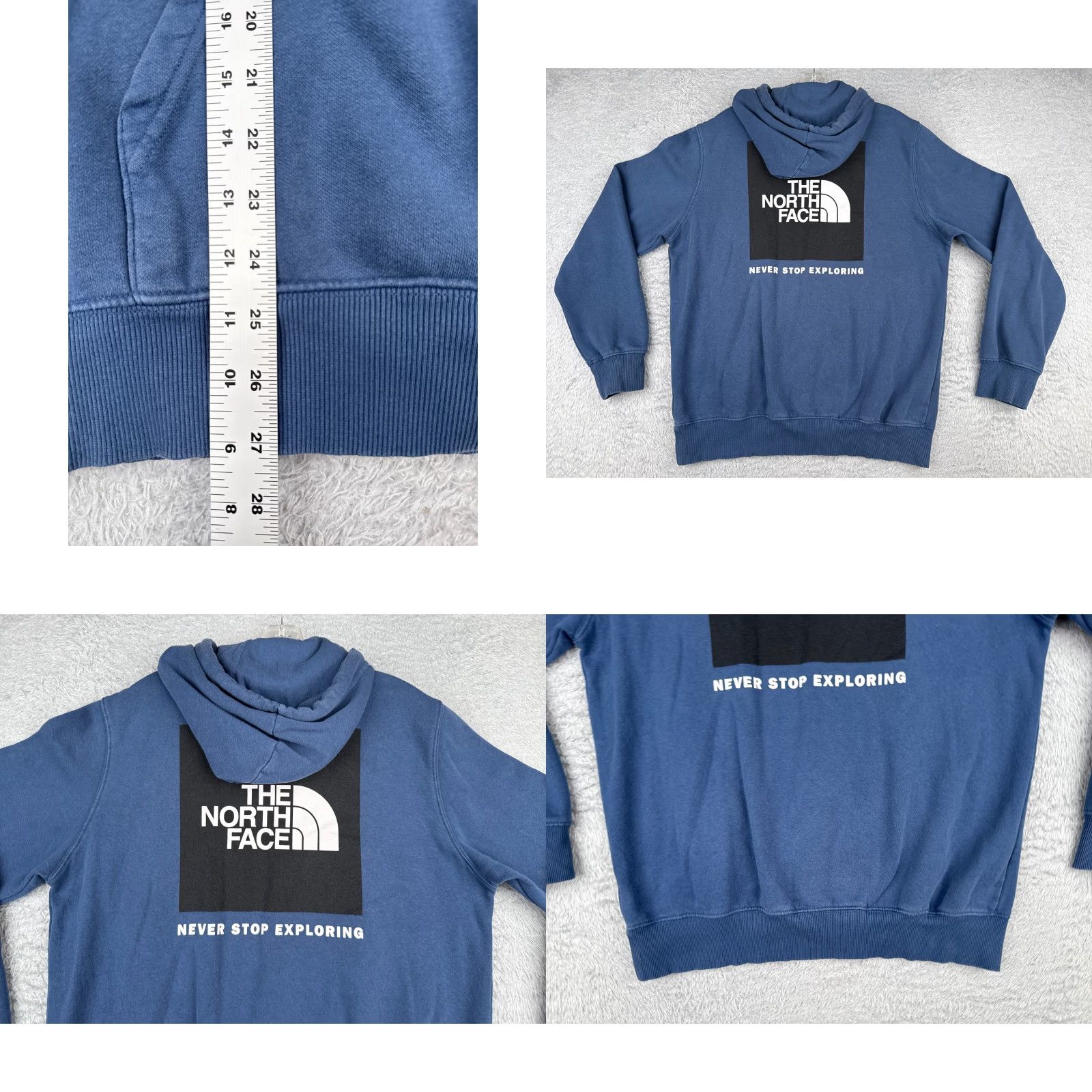 The North Face The North Face Men Hoodie Pullover Sweatshirt Blue Cotton Blend Pocket Crew Neck Size US M / EU 48-50 / 2 - 9 Thumbnail