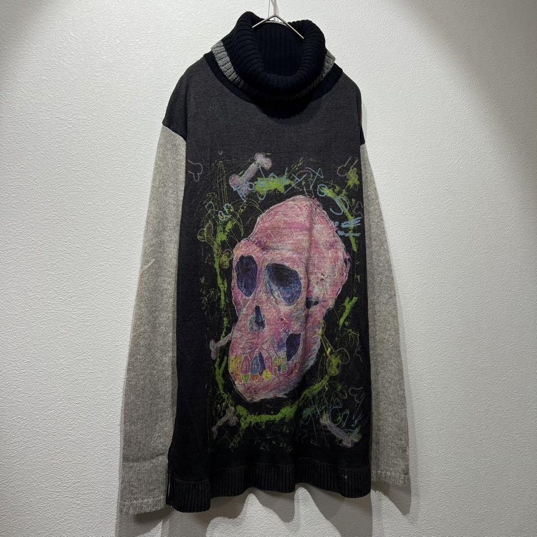 Yohji Yamamoto yohji yamamoto pour homme 14aw skull turtleneck knit Size US L / EU 52-54 / 3 - 2 Thumbnail