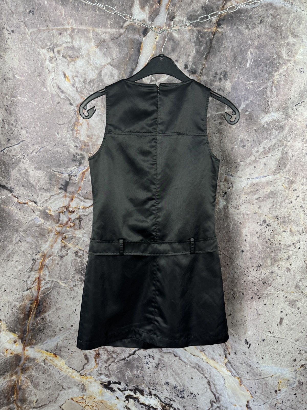Japanese Brand Nice Claup Women’s Black Mini Dress Sleeveless Belted Size S Size S / US 4 / IT 40 - 8 Thumbnail