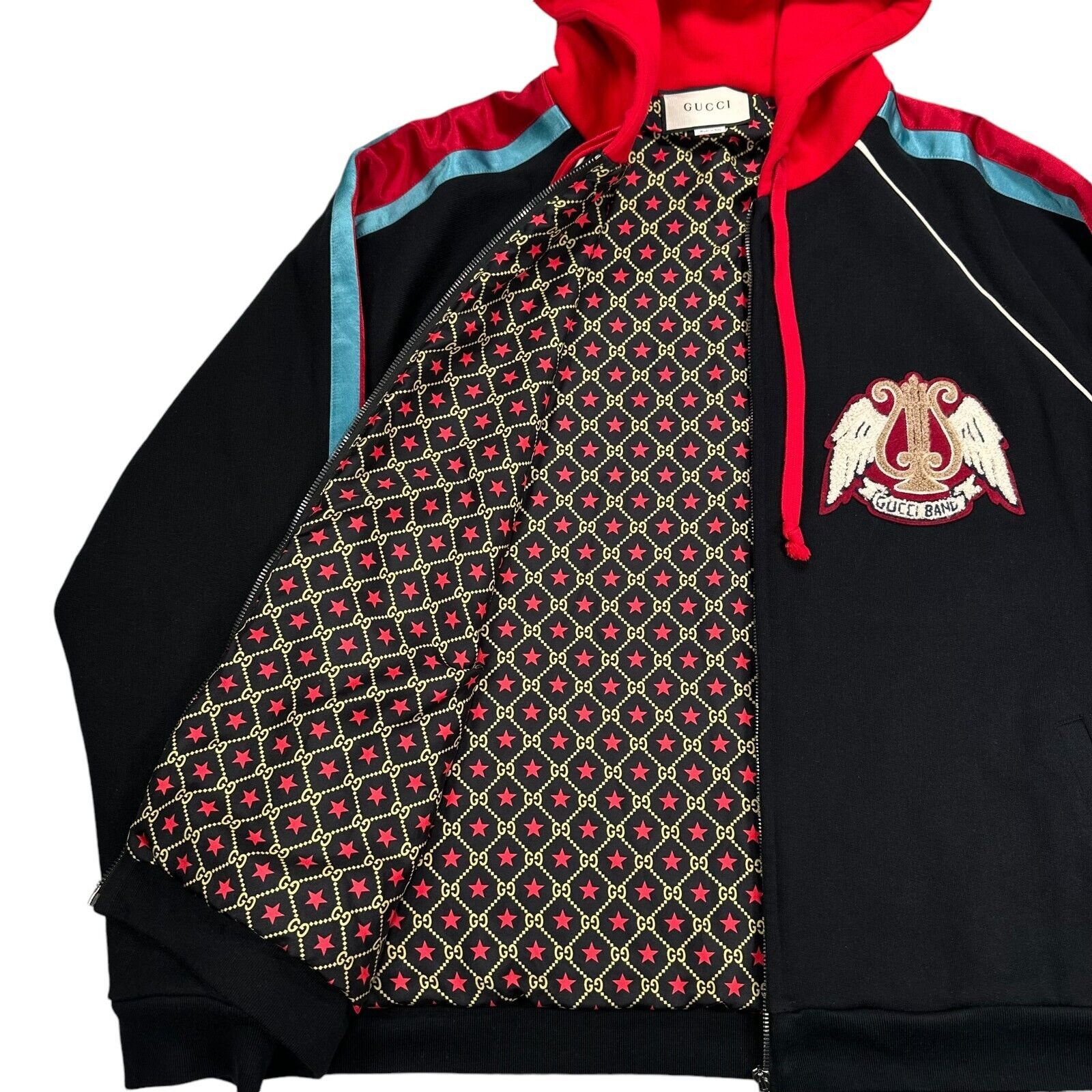 Gucci Gucci Size M Bomber Jacket Black Gucci Band Taped GG Lined Size US M / EU 48-50 / 2 - 5 Thumbnail