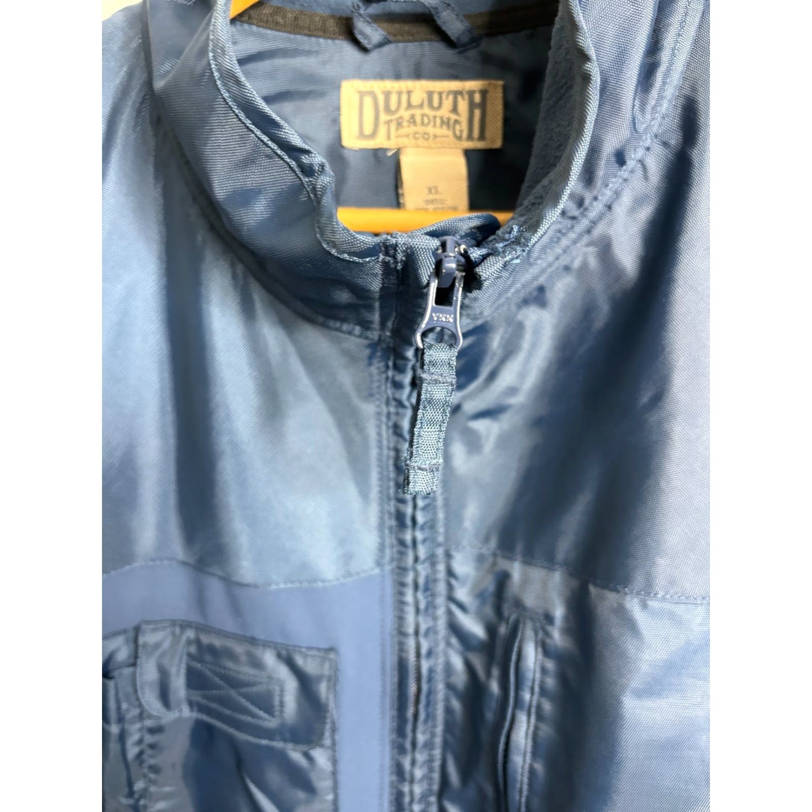 CO Duluth Trading Co Tradesmen Jacket Soft Shell Fleece Lined Nylon Zip Blue XL Mens Regular Jacket Size US XL / EU 56 / 4 - 4 Thumbnail