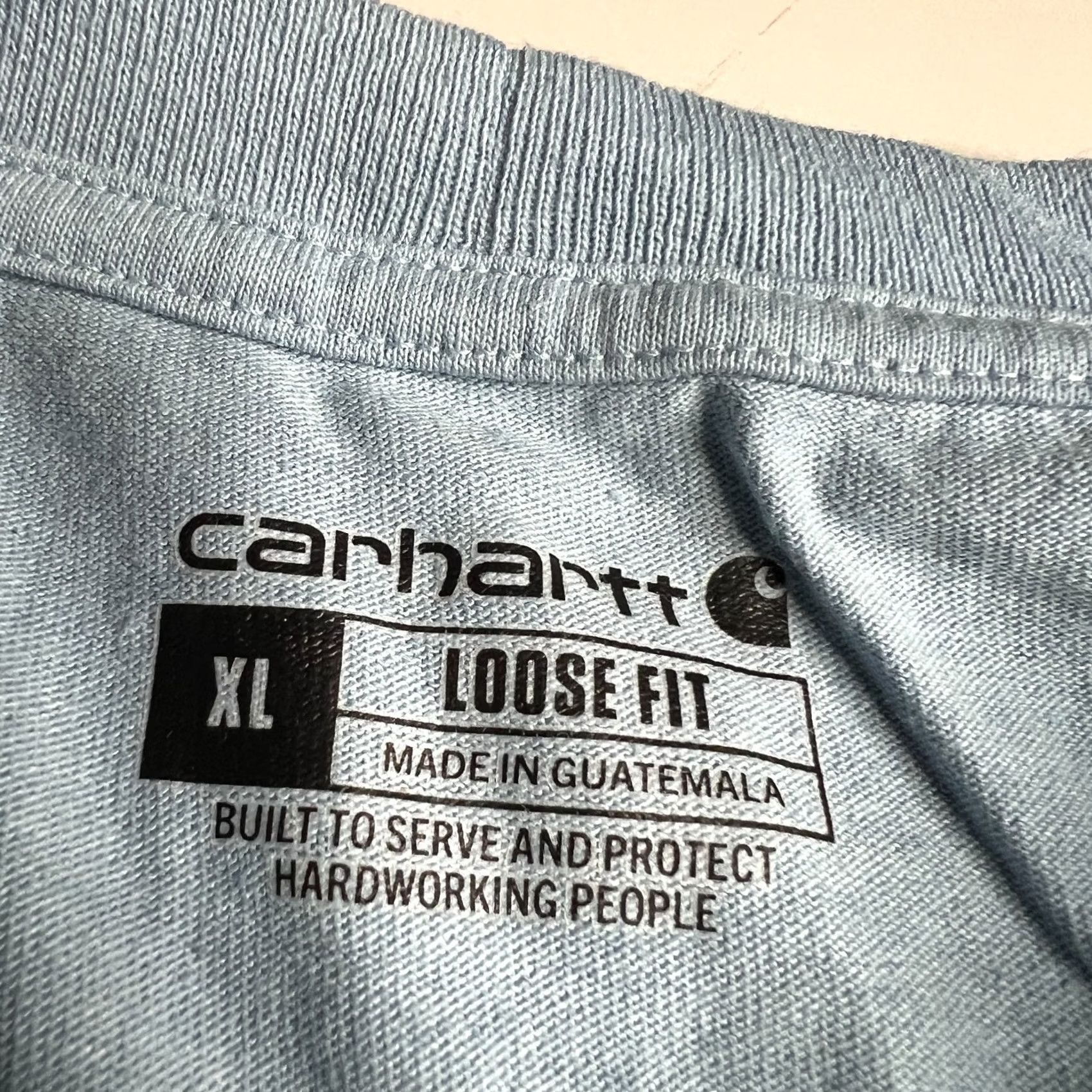 Carhartt Carhartt Men’s XL Long Sleeve Pocket T-Shirt Blue Workwear Logo Loose Fit Size US XL / EU 56 / 4 - 4 Thumbnail