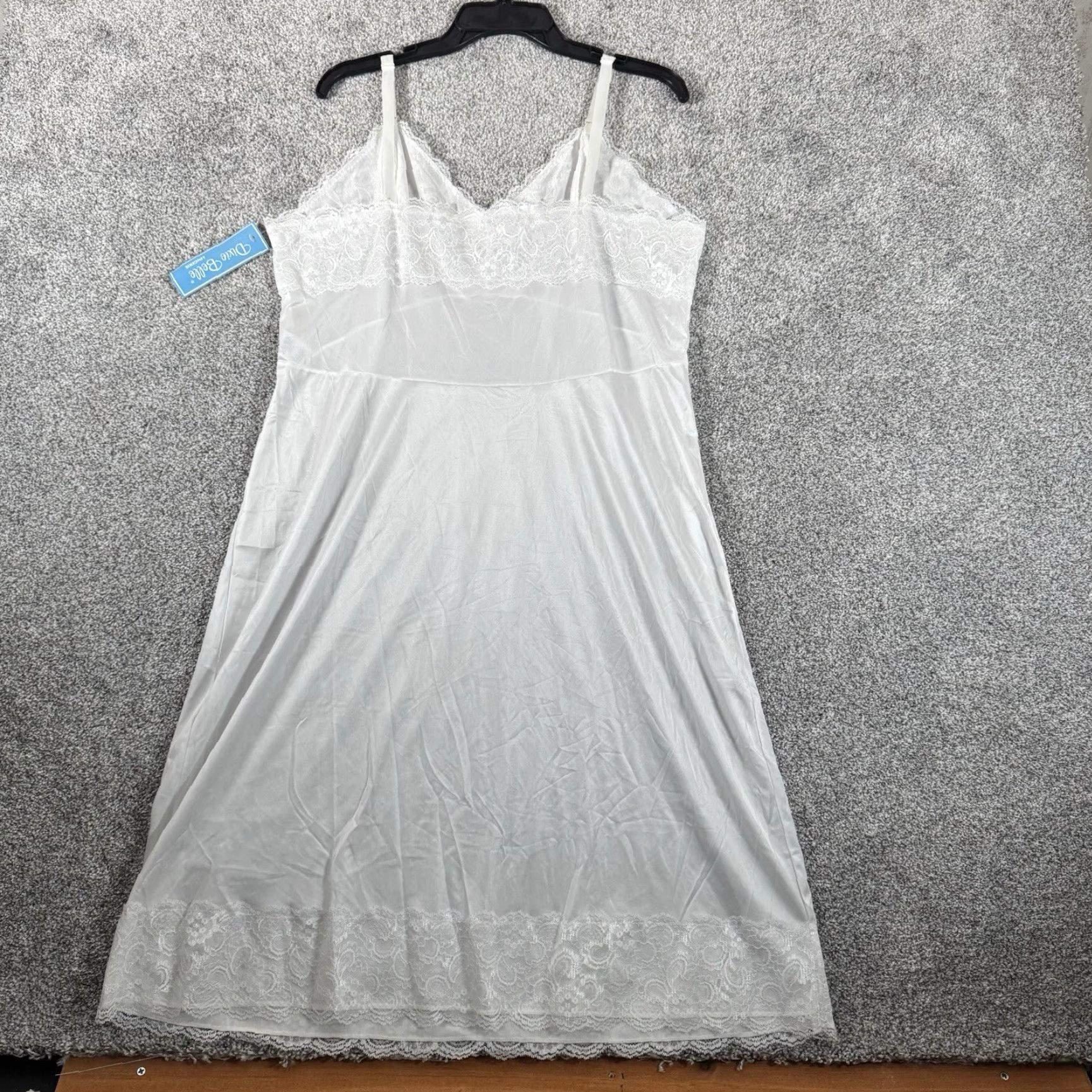 Vintage Dixie Belle Slip Dress 40 Lace Satin Vintage 80s Coquette Romantic Semi-Sheer Women Slip Size S / US 4 / IT 40 - 7 Thumbnail