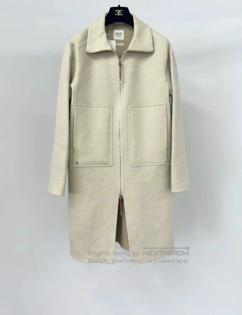 Hermes Hermes Oatmeal Double-sided Cashmere Overcoat Size XS / US 0-2 / IT 36-38 - 1 Thumbnail