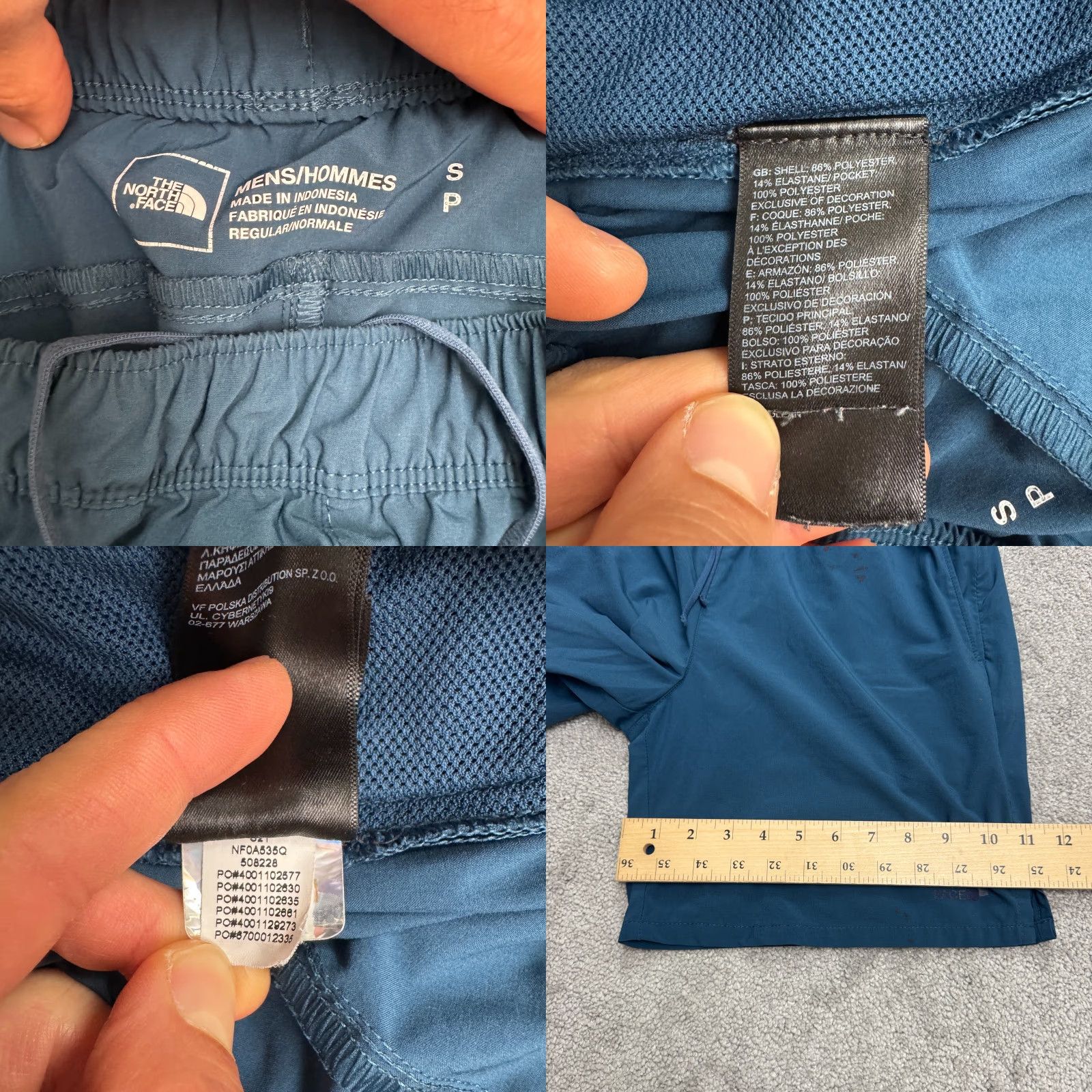 The North Face The North Face Wanderer 2 Outdoor Shorts Mens 7" Small teal Blue Elastic Hiking Size US 29 - 8 Thumbnail